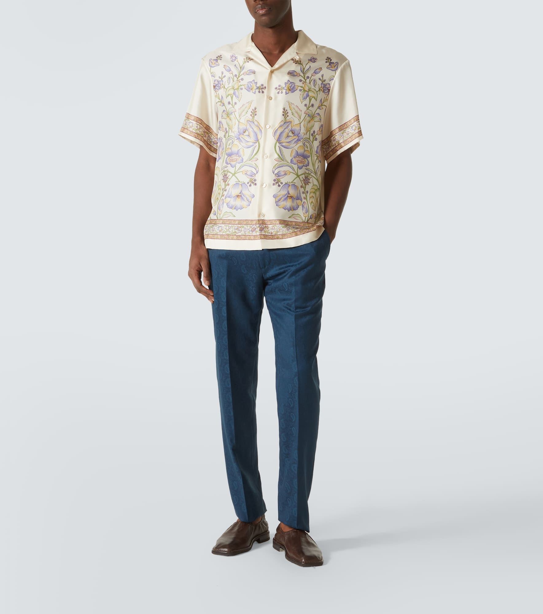 Paisley silk bowling shirt - 2