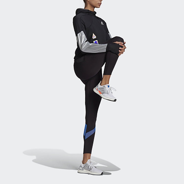 (WMNS) adidas Space Hoodie Running Sports Black GK6994 - 3