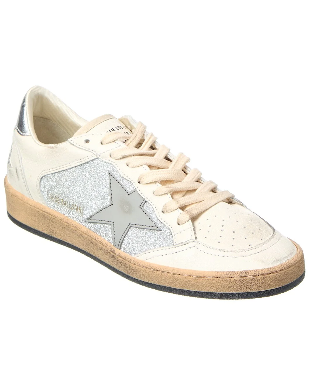 Golden Goose Ballstar Glitter & Leather Sneaker - 1