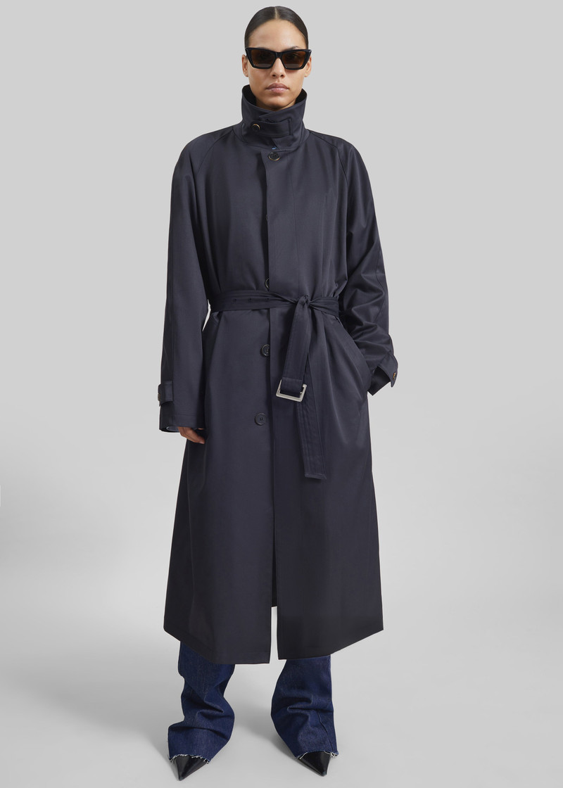 Berlare Trench Coat - Dark Navy 5