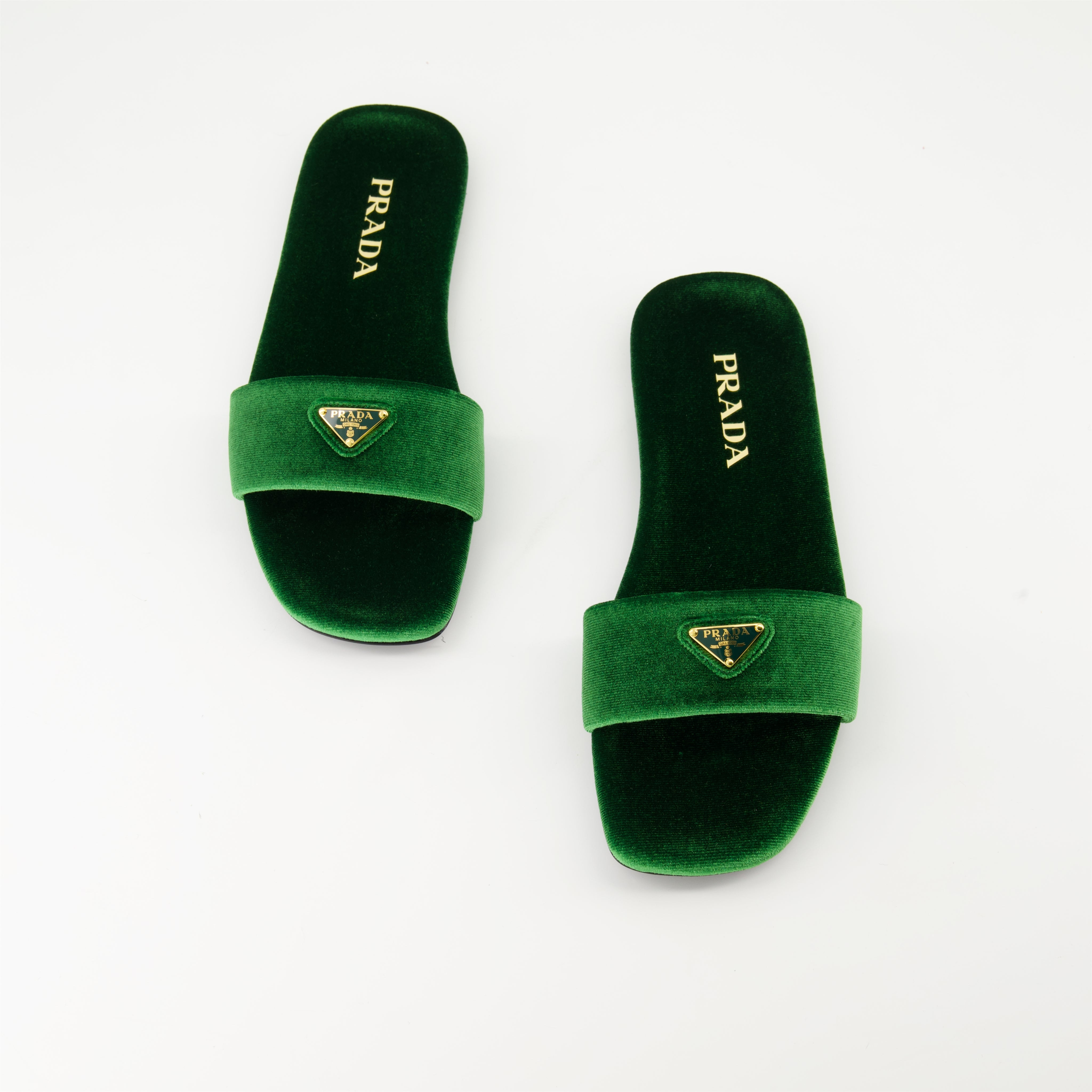 Sandales en velours vert - 6