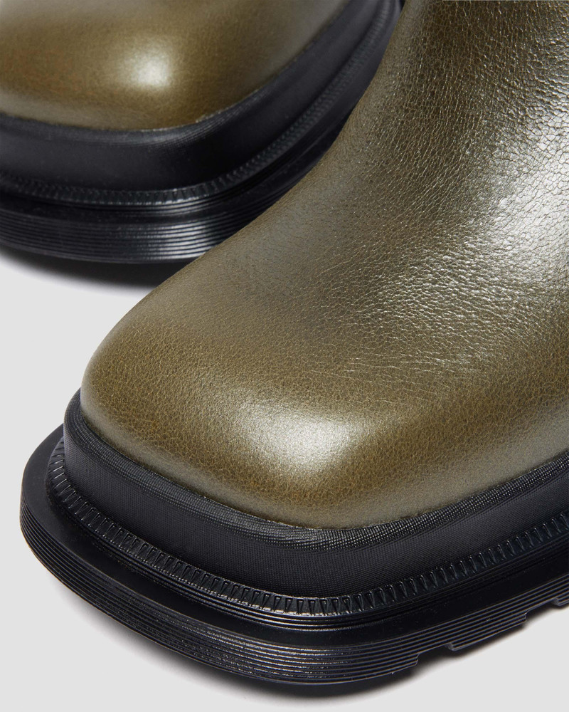 MAYBOLE CHELSEA Square Toe Leather Boots 7