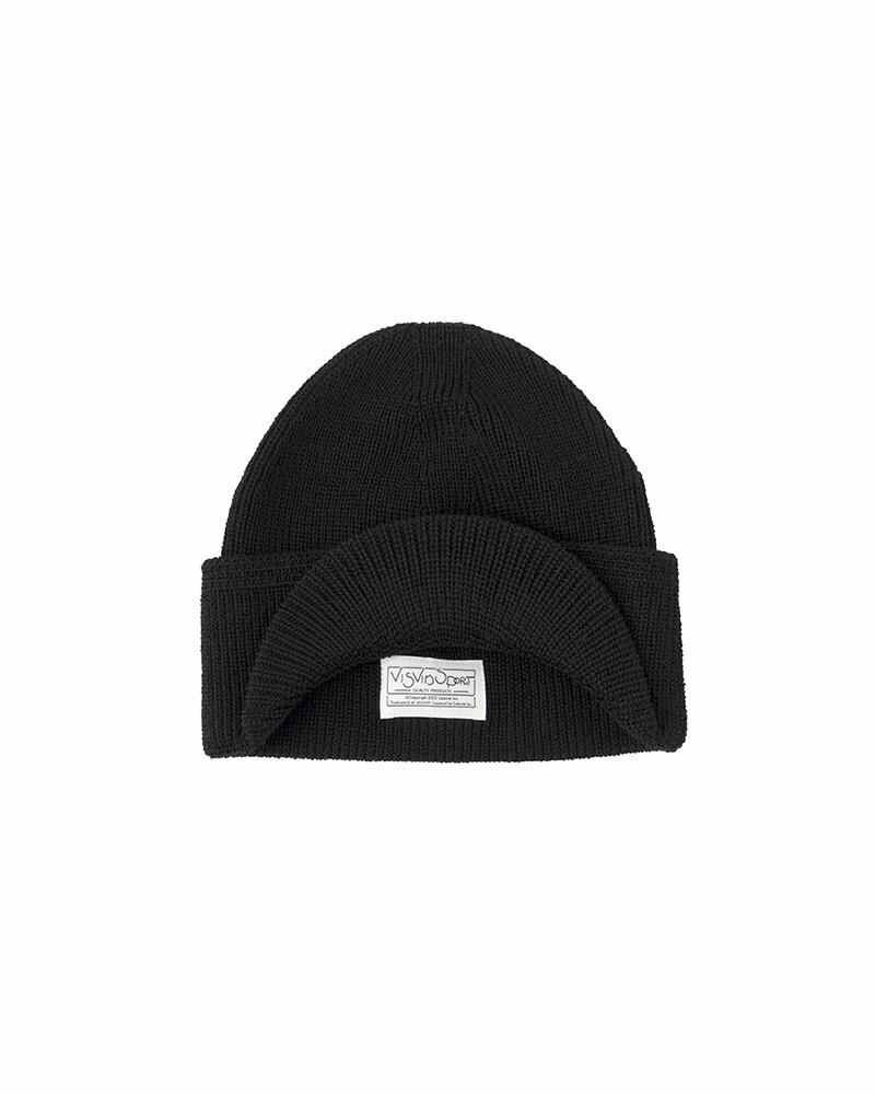 VS VISOR KNIT BEANIE BLACK - 2