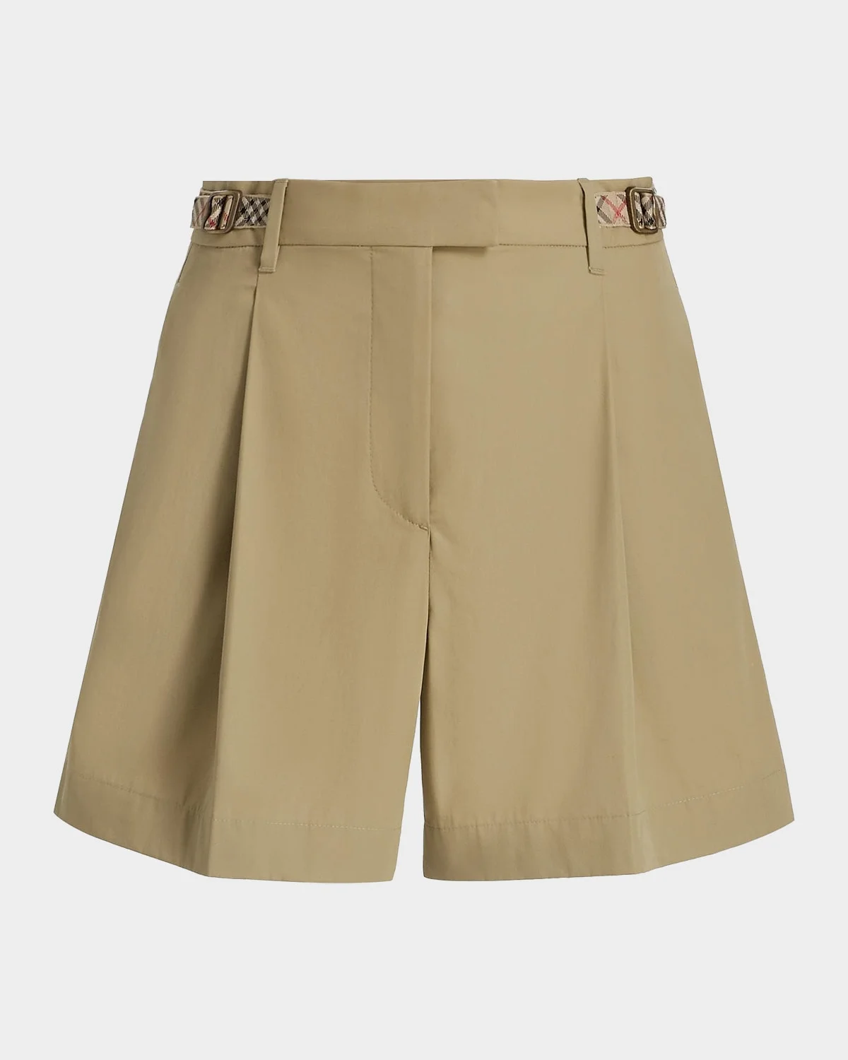 Raina Pleated Buckle Shorts - 1