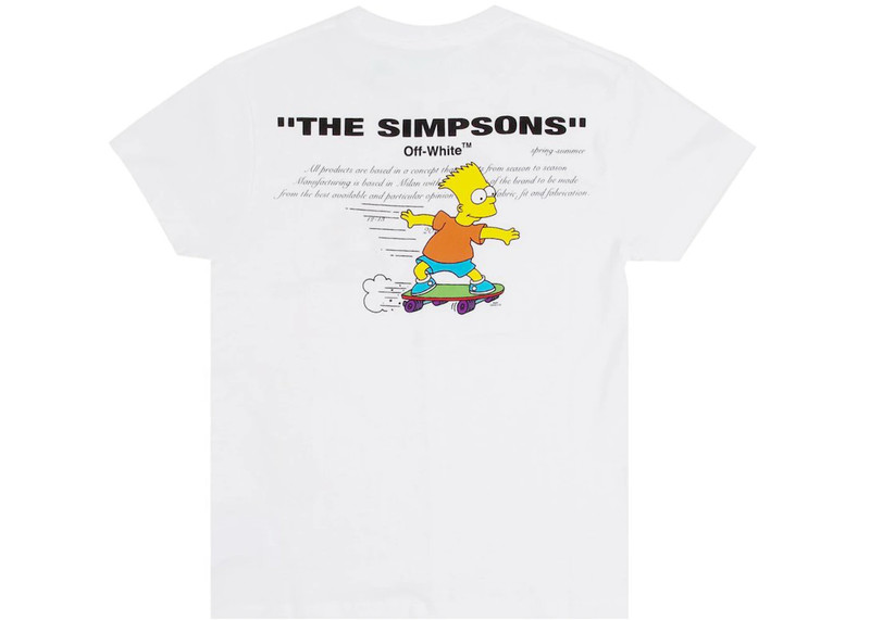 Off-White OFF-WHITE Homer And Bart T-Shirt White outlook