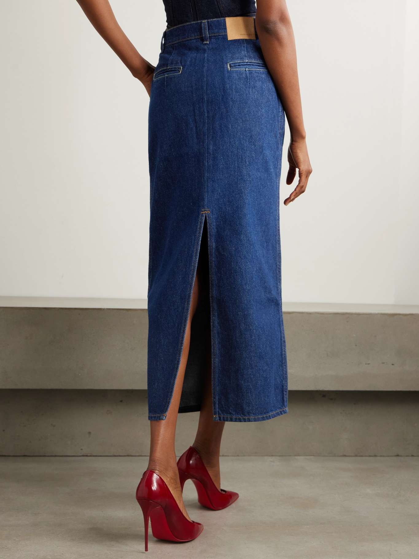 Denim midi skirt Blue - 3