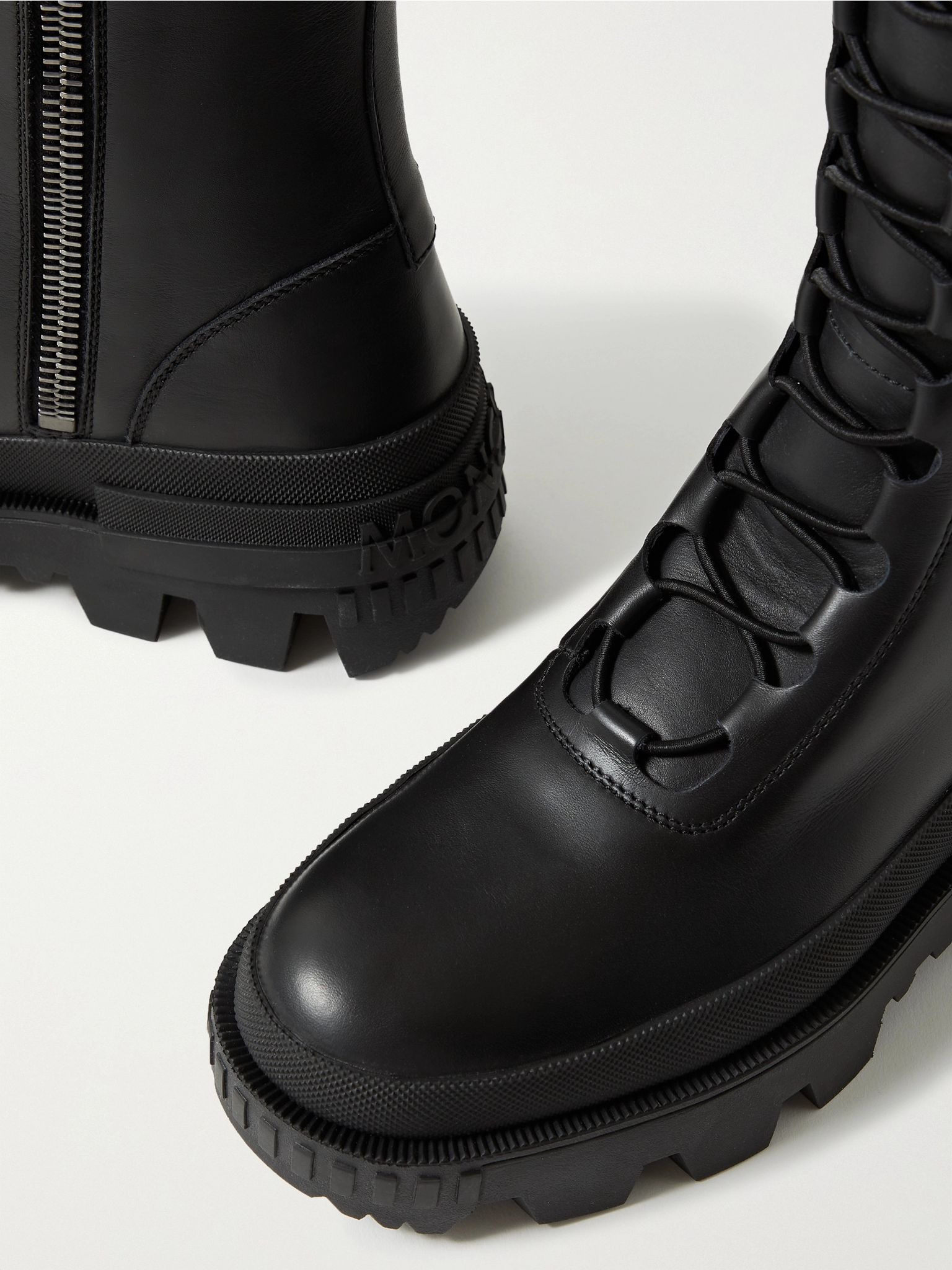 Vail leather lace-up knee boots Black - 4