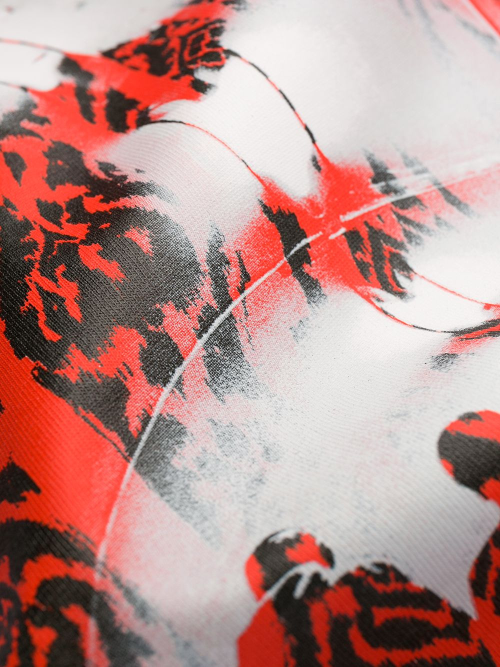 contrast print T-shirt - 6