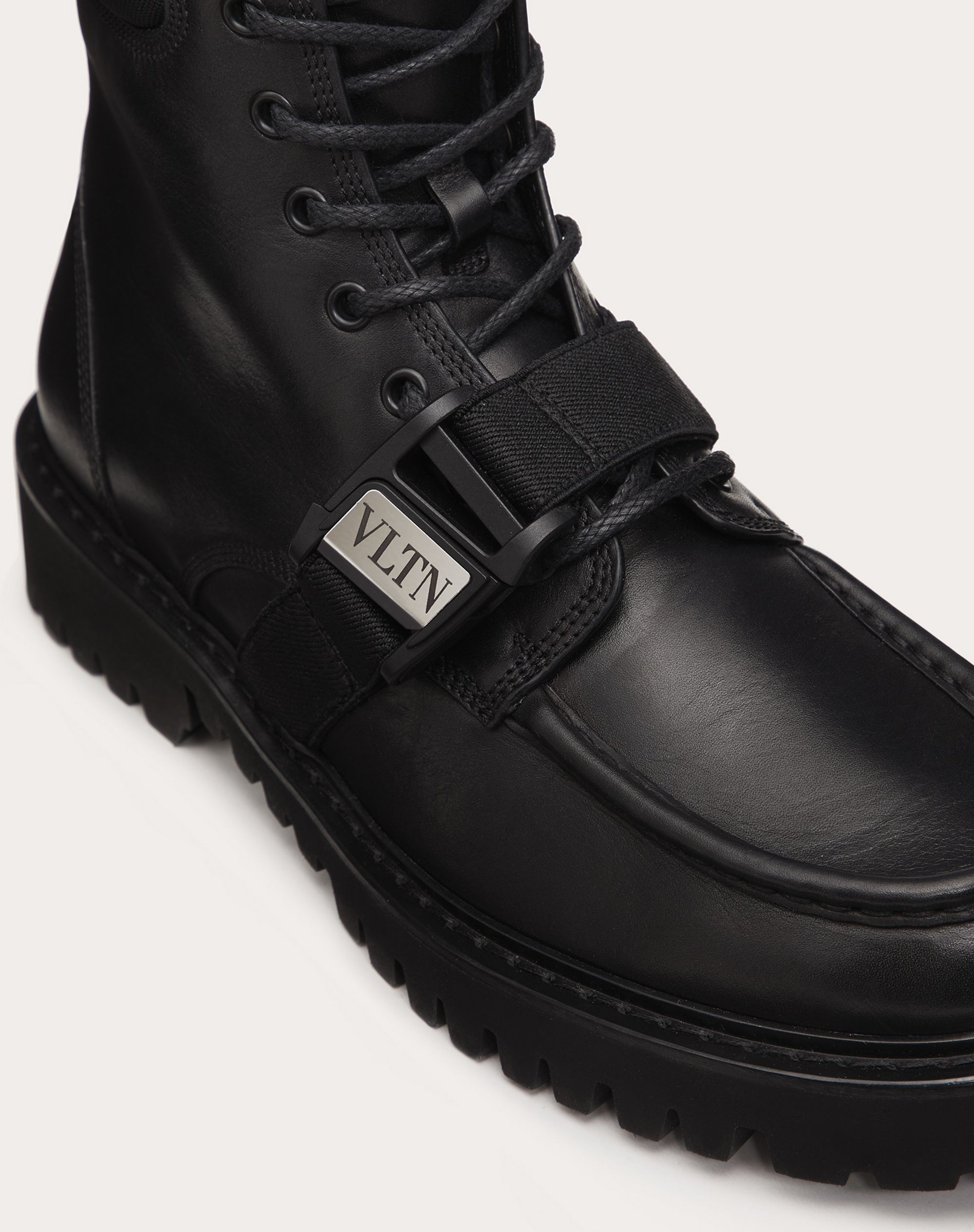 Calfskin Combat Boot with VLTN Buckle - 5