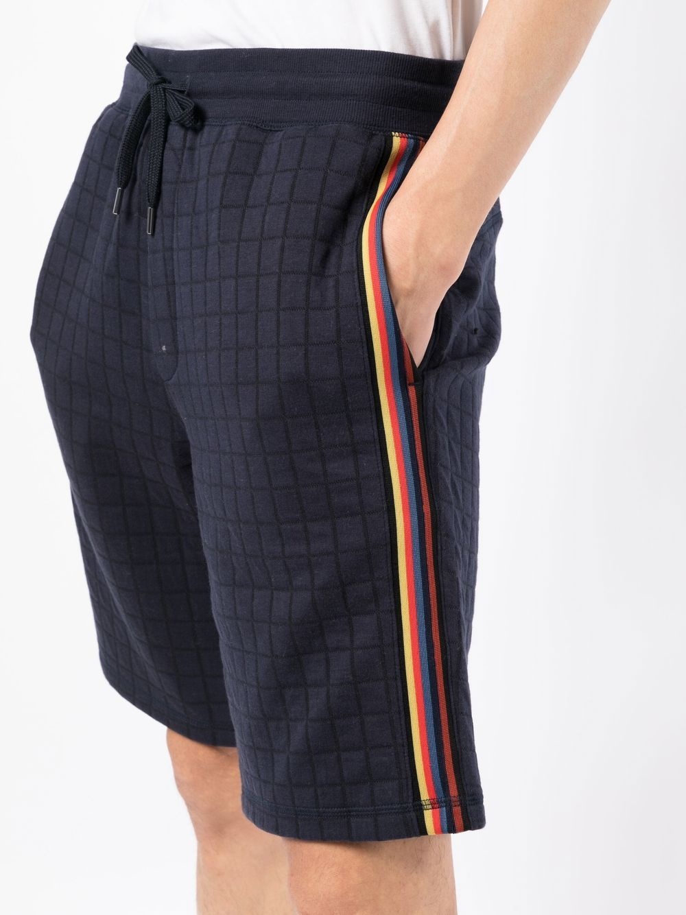 stripe-detail track shorts - 5