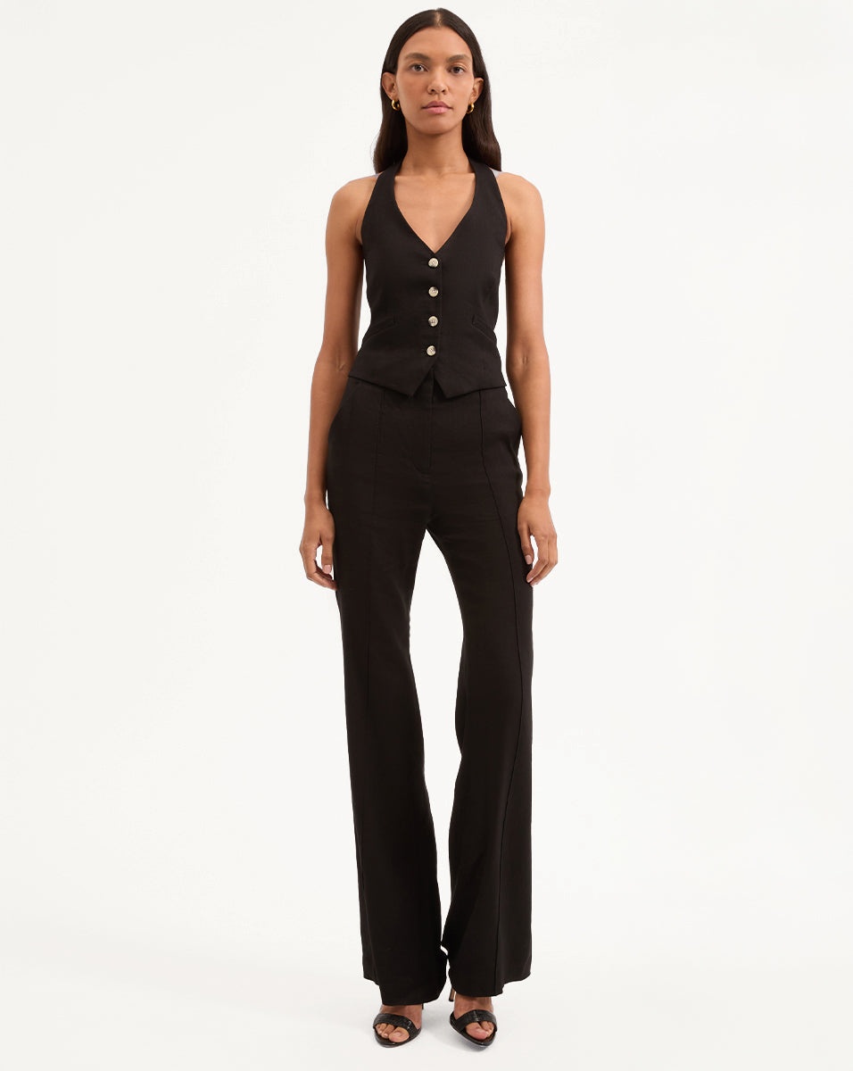 ARABELLA STRETCH-LINEN VEST - 3