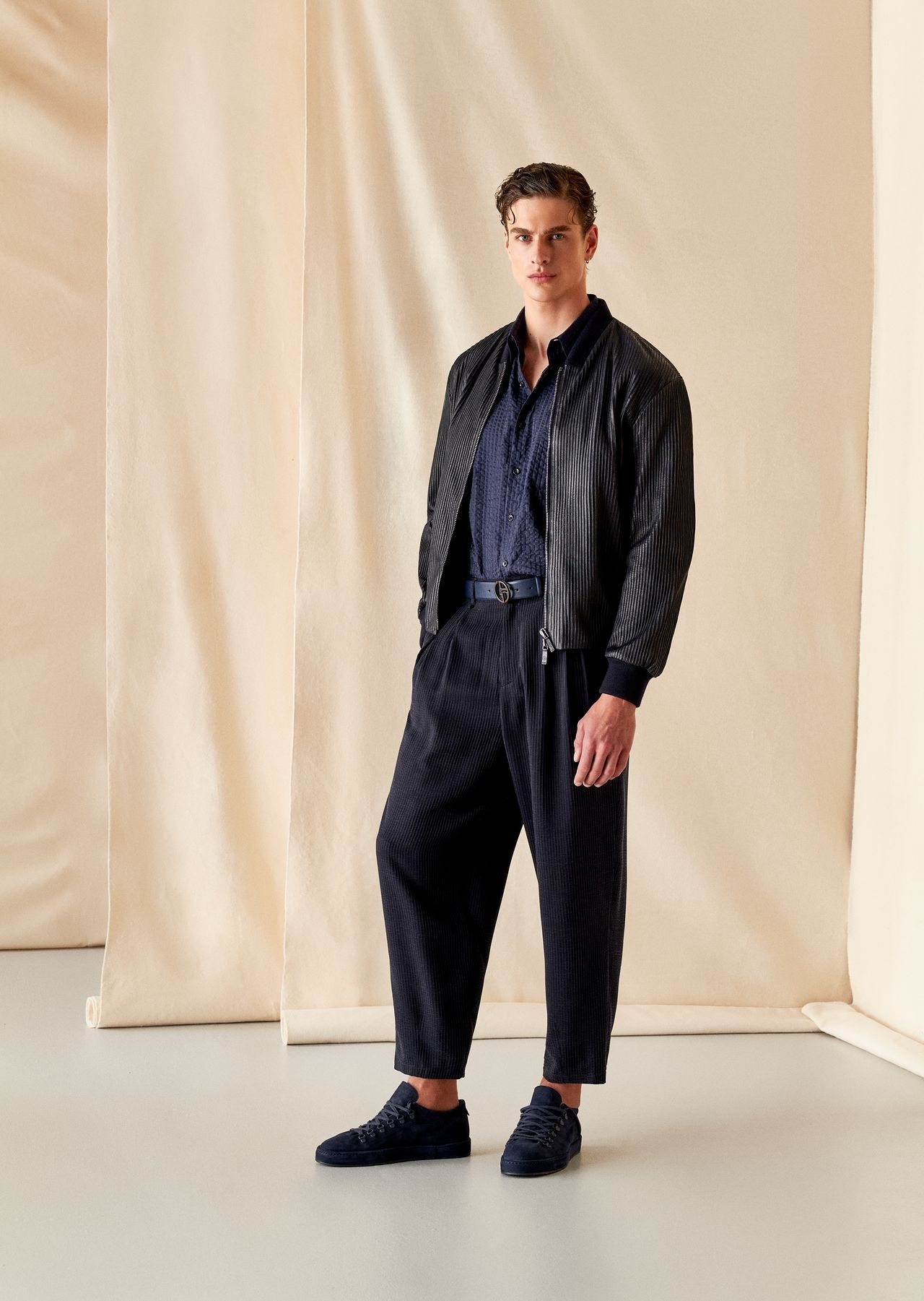 Embroidered nappa-leather blouson - 6
