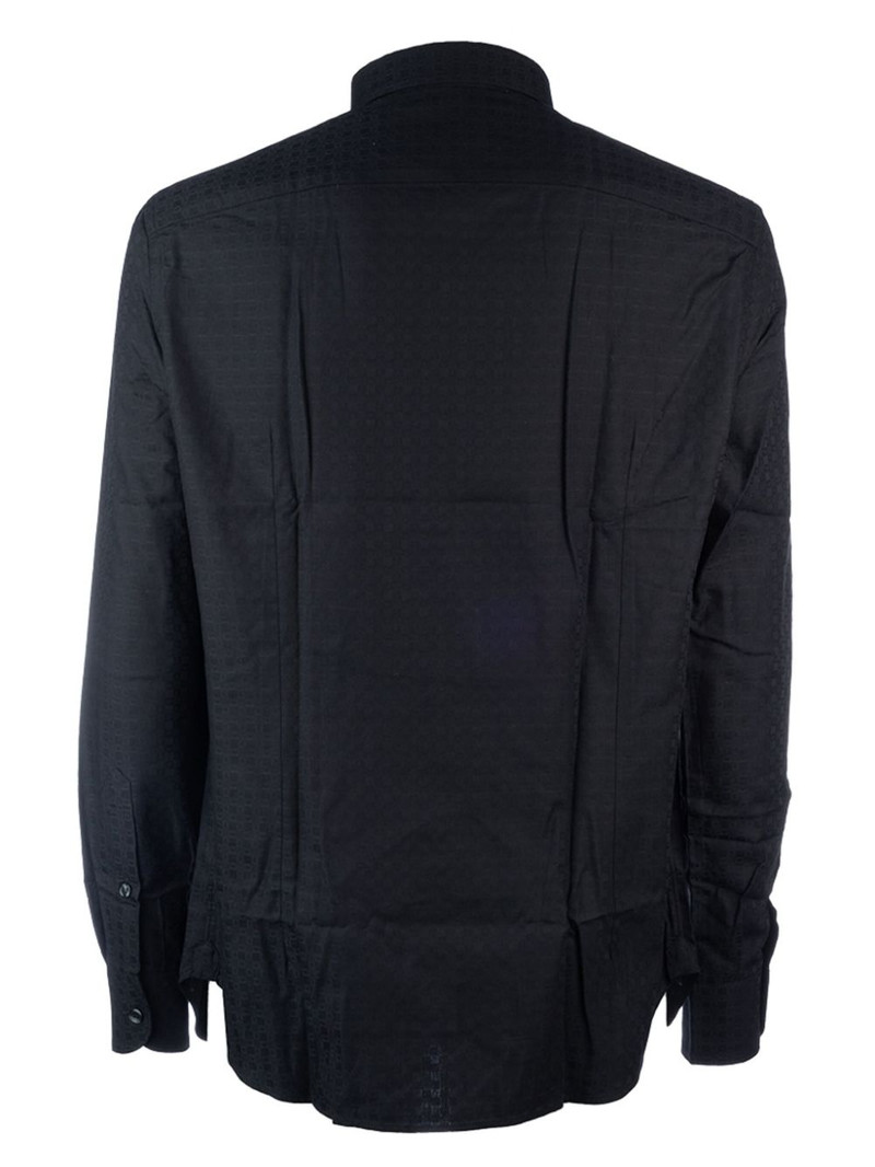 EMPORIO ARMANI patterned-jacquard cotton shirt outlook