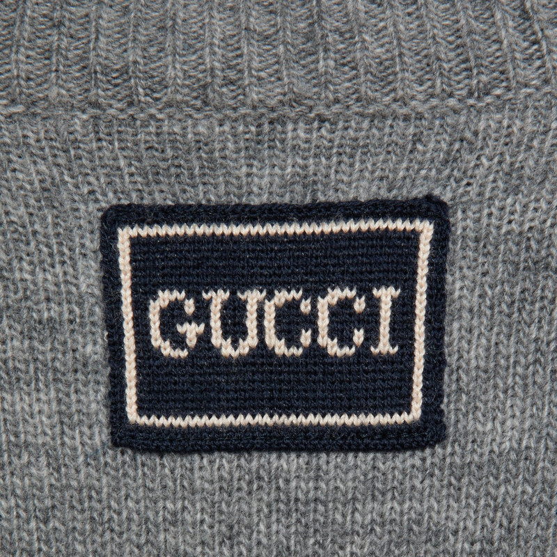 Wool sweater with Gucci patch 5