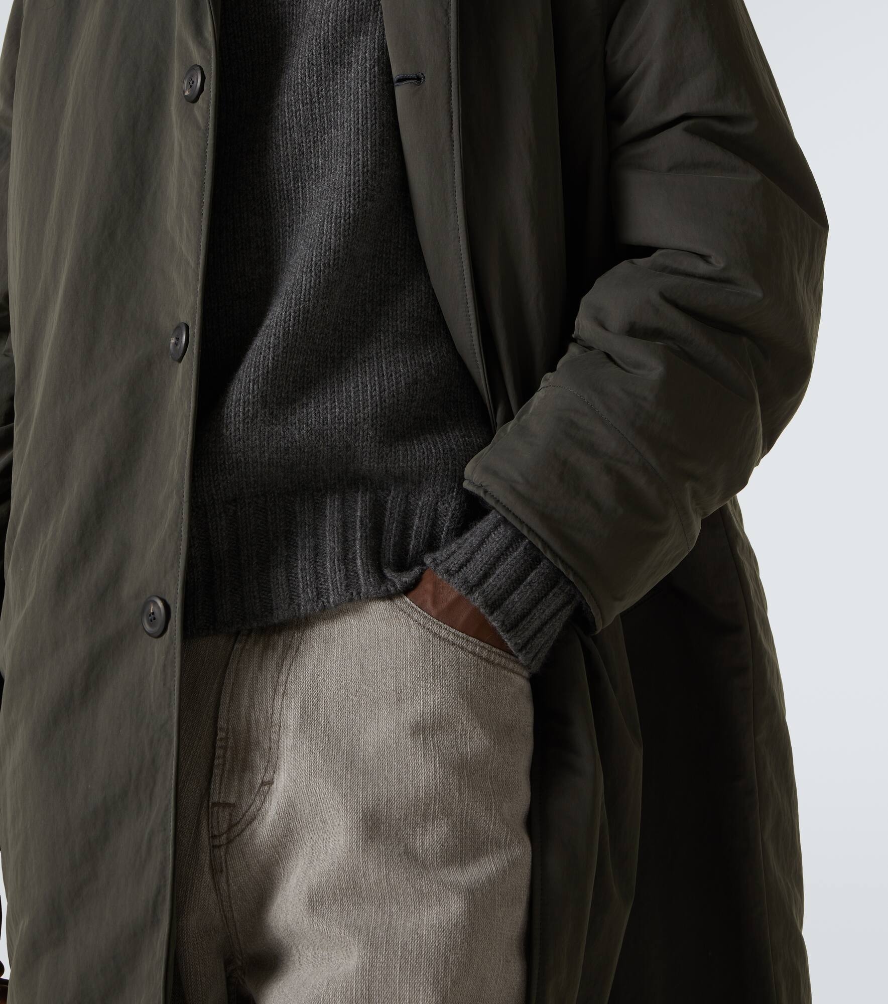 Polar faux fur-trimmed coat - 6