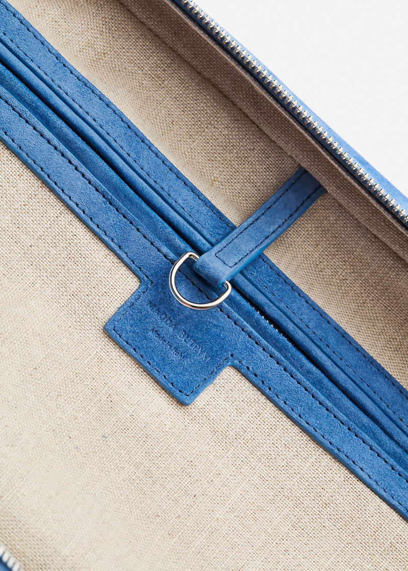 Large Brigitte bag in blue suede 5