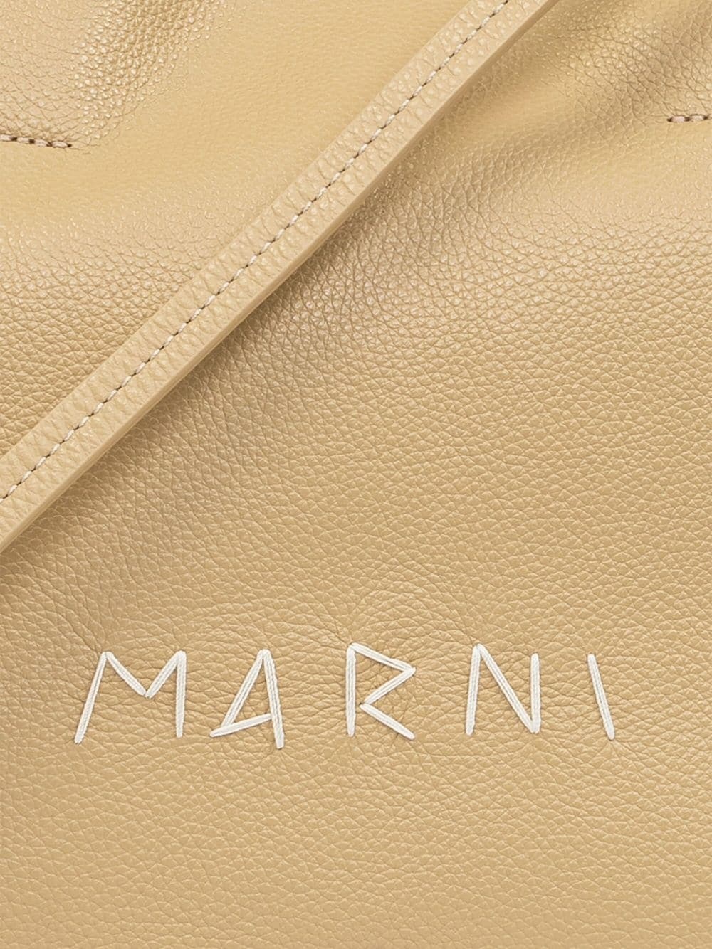 logo-embroidered leather tote bag - 6