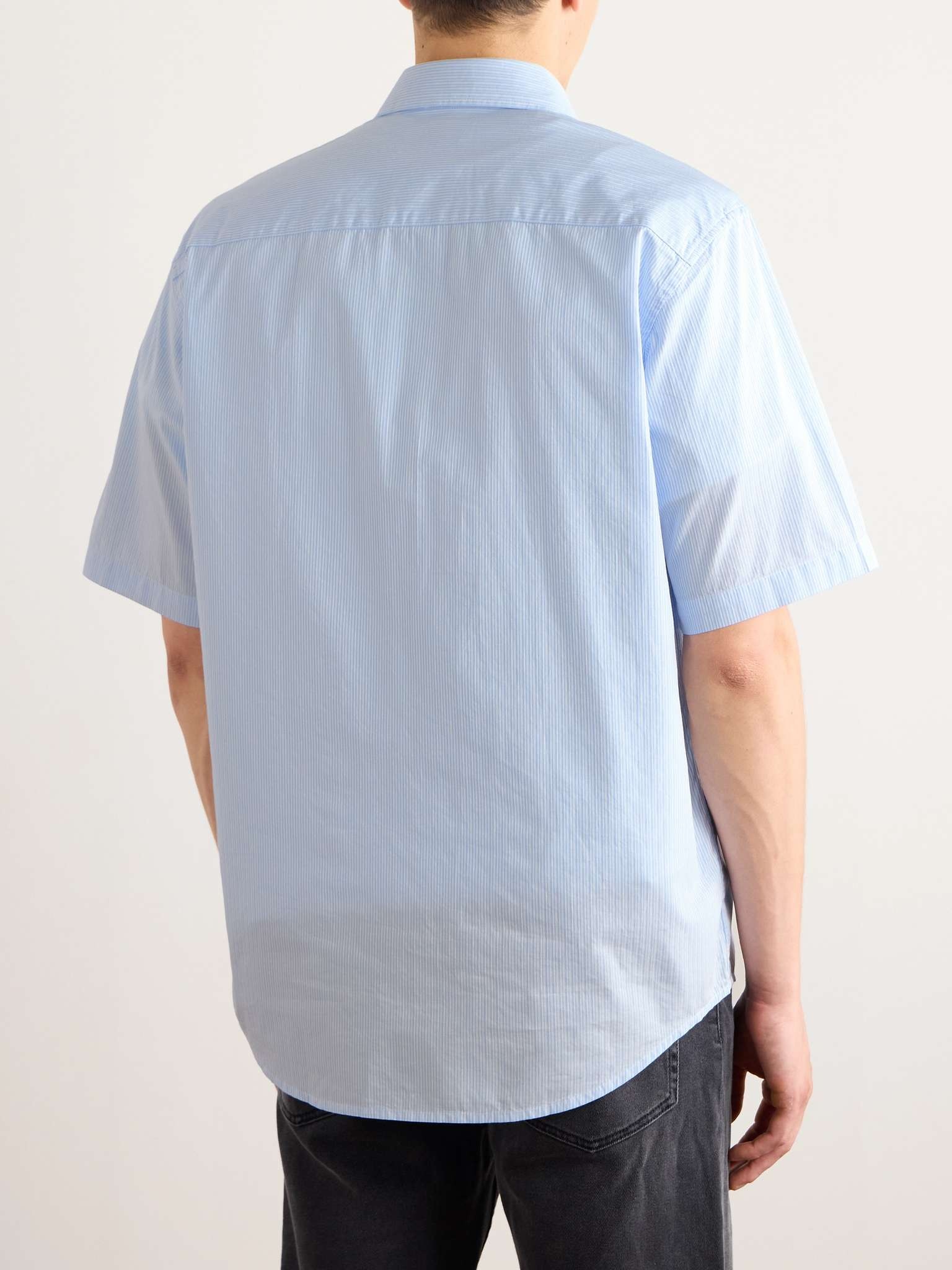 Freddy 5973 Embroidered Striped Cotton-Poplin Shirt - 4