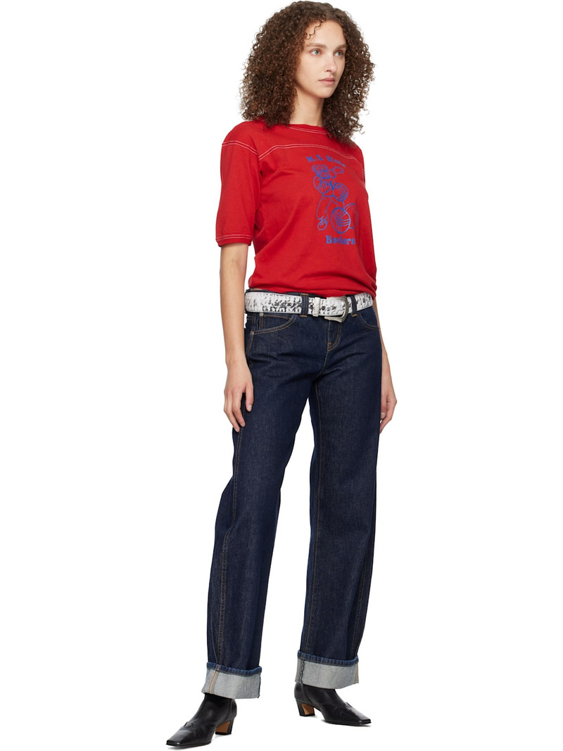 TOGA PULLA White Denim Wide Belt outlook