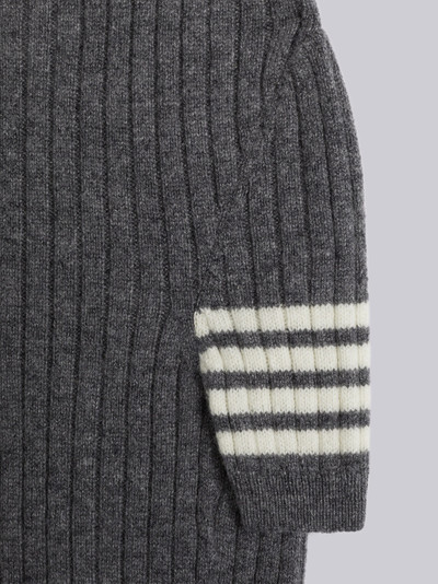 Thom Browne Hector Browne Canine Crewneck Pullover With 4-Bar Stripe in Jersey Stitch Cashmere outlook