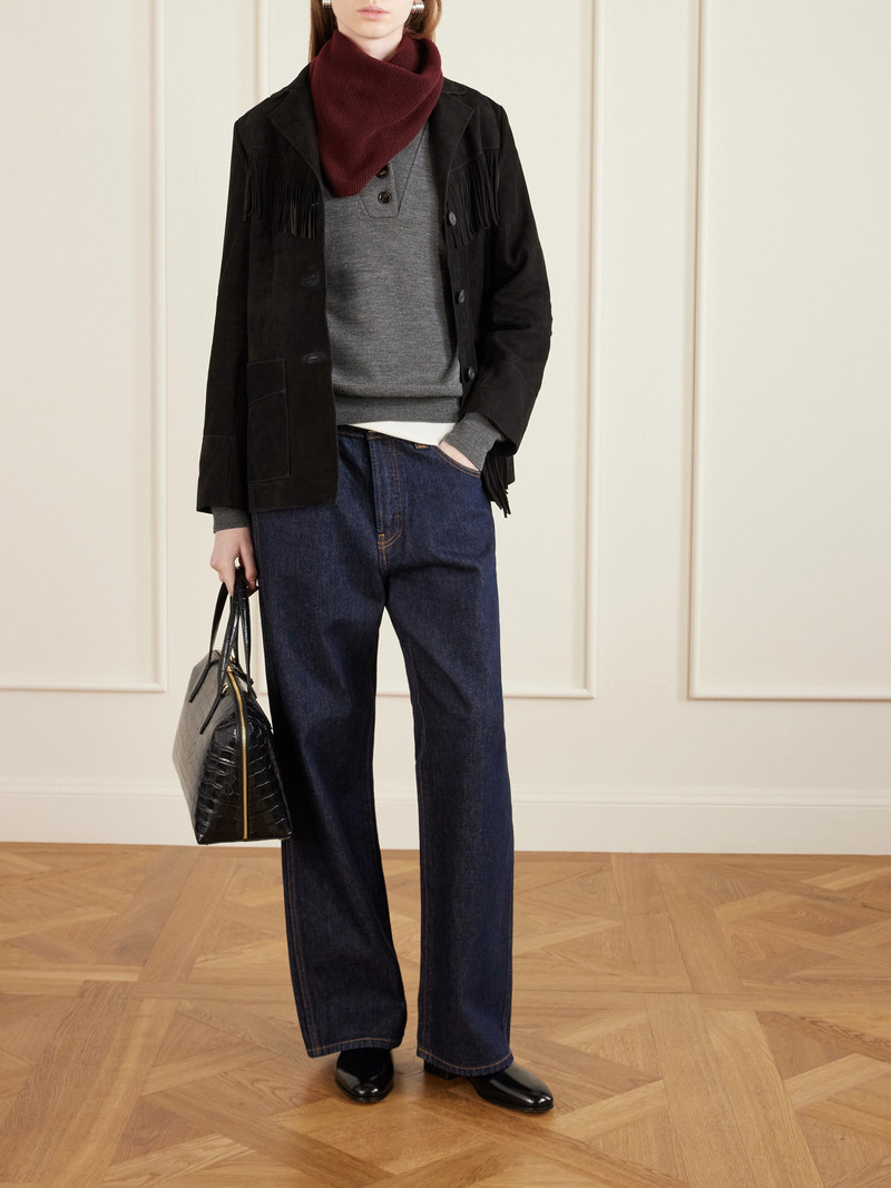 RIXO Teagan Fringed Suede Jacket outlook