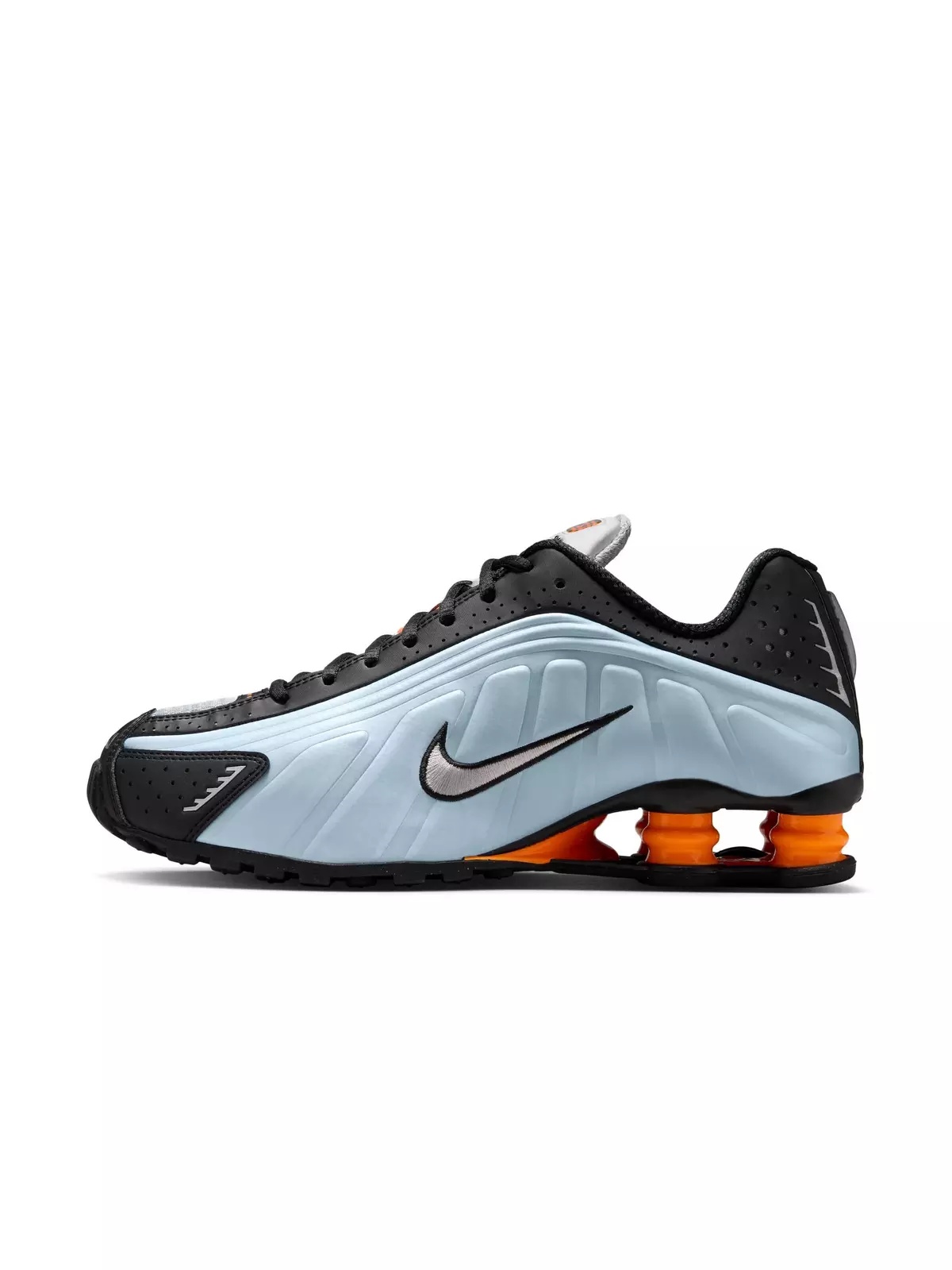 Shox R4 "Blue Tint/Metallic Silver/Total Orange" Women's Shoe - 3