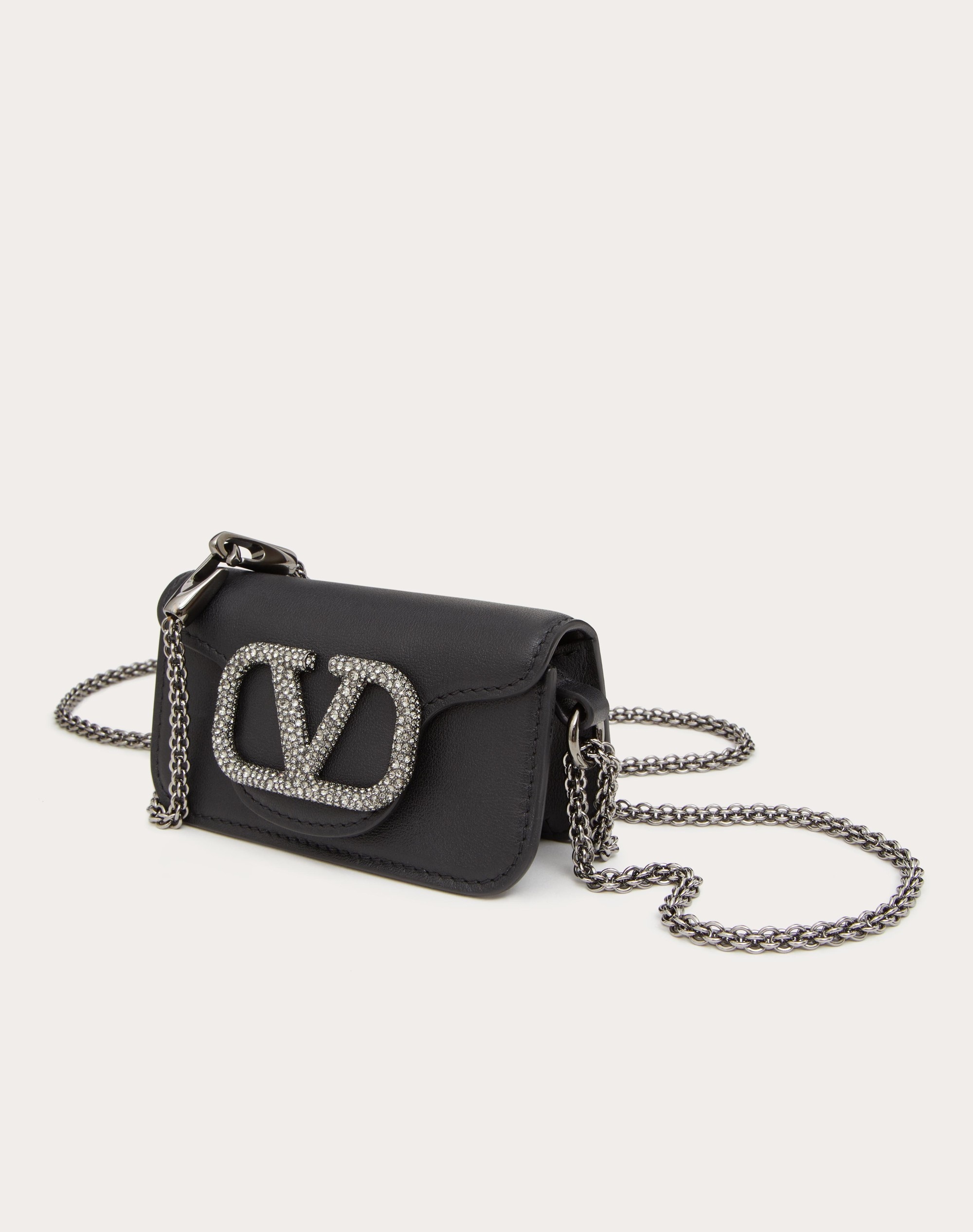 VALENTINO GARAVANI LOCÒ MICRO BAG WITH CHAIN AND JEWEL LOGO - 6