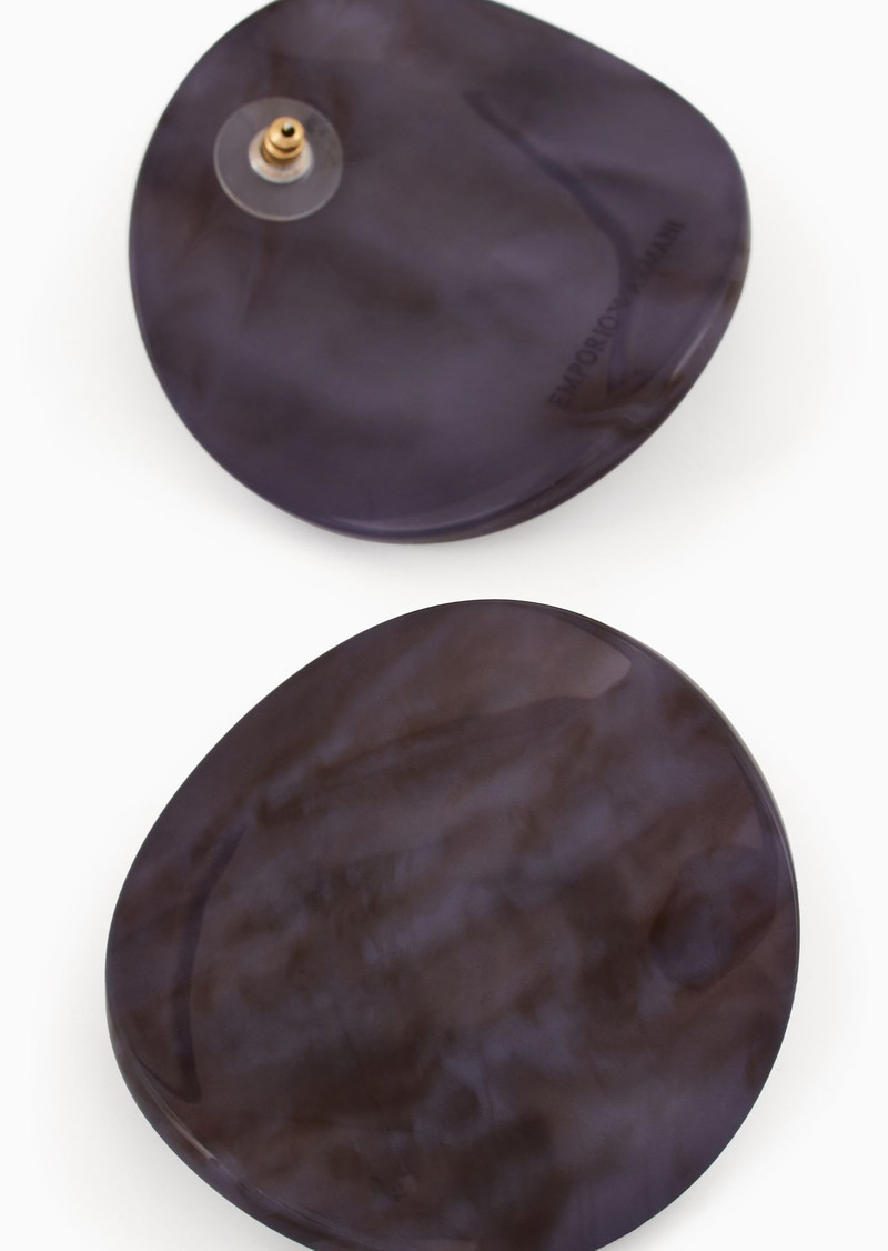 EMPORIO ARMANI Oversize round multicoloured earrings outlook