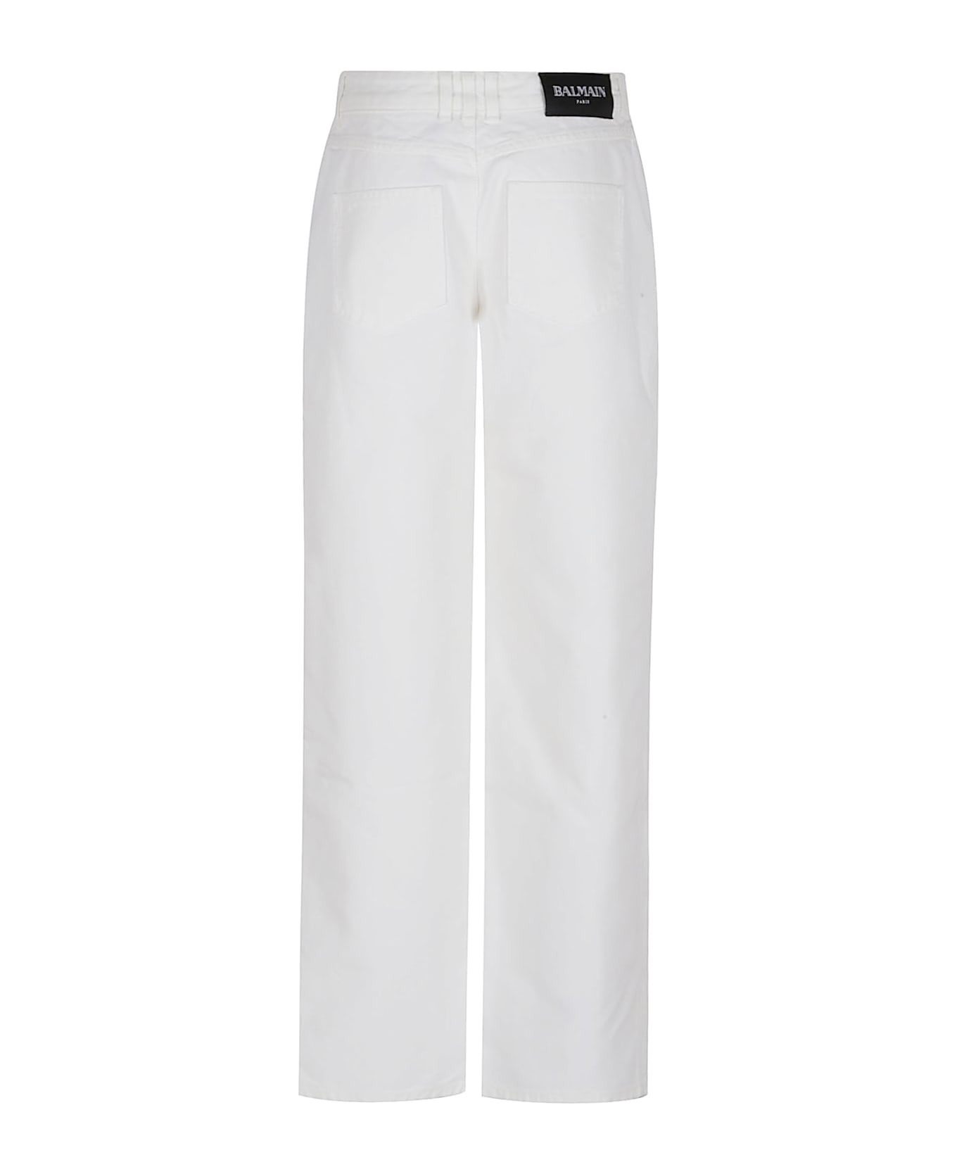 White Straight White Jeans - 2