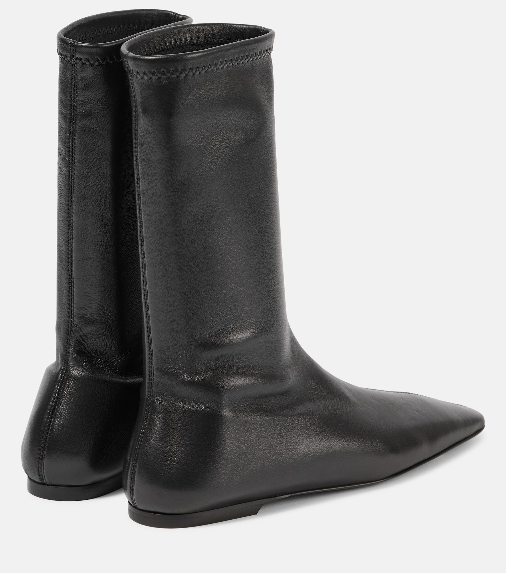 Sock leather sock boots - 2