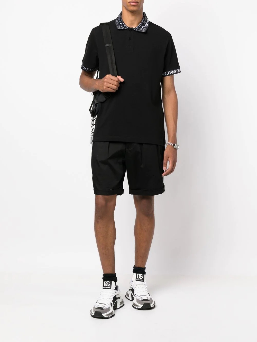 logo-trim polo shirt - 2