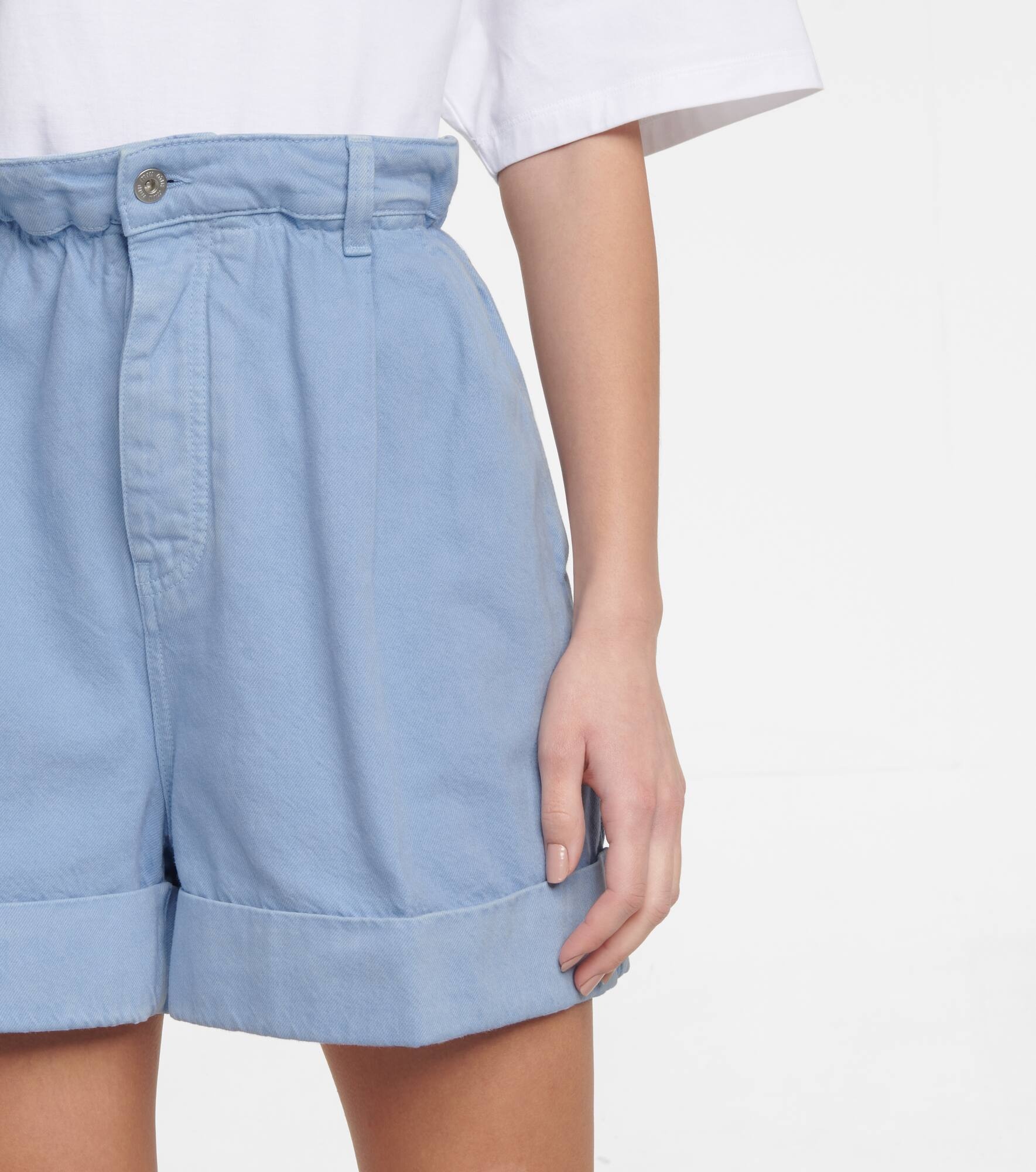 High-rise denim shorts - 4