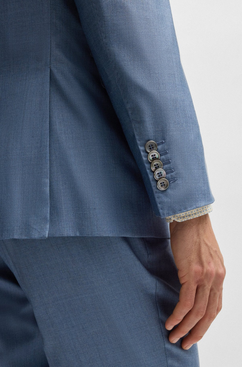 SLIM-FIT SUIT IN VIRGIN WOOL AND SILK 5