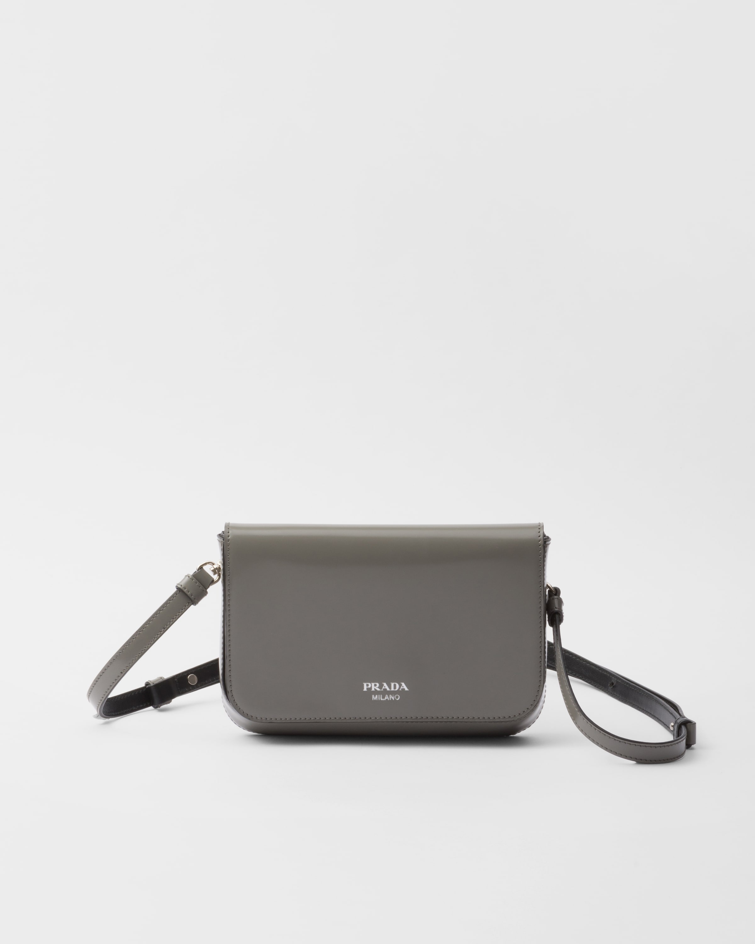 Brushed leather mini-bag with shoulder strap - 1