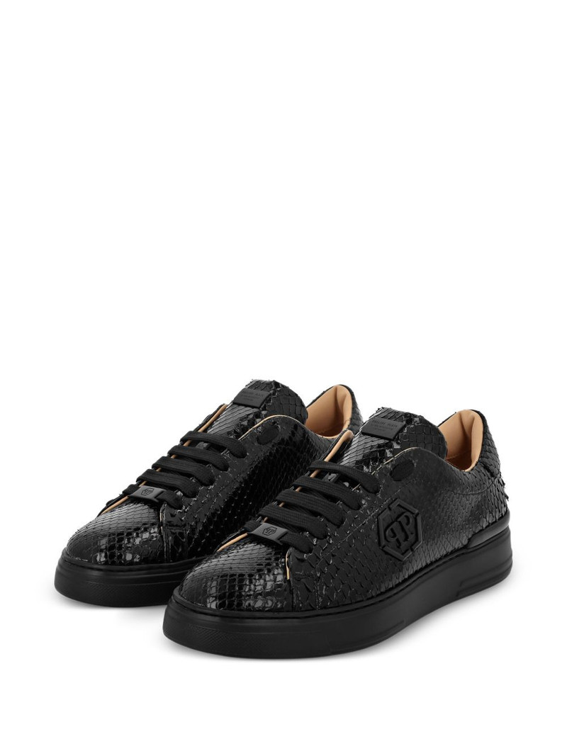 PHILIPP PLEIN Hexagon python leather sneakers outlook