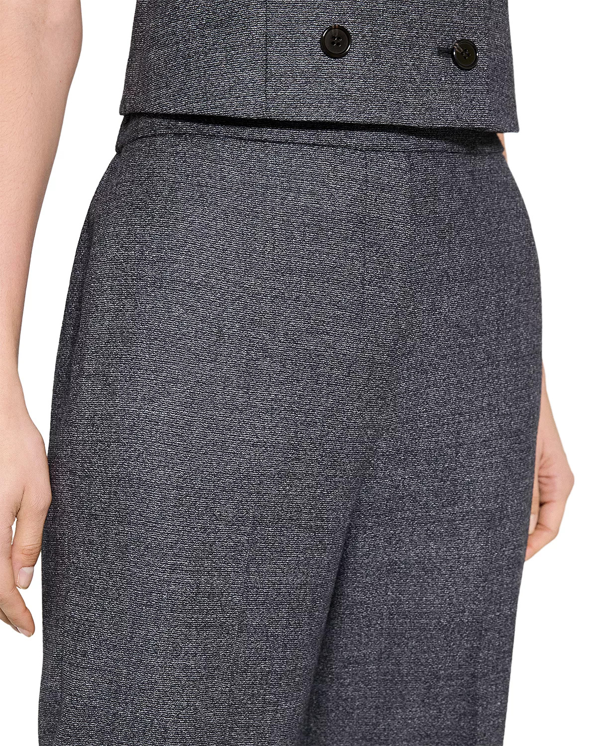 Wool Wide Leg Pull On Pants - 5