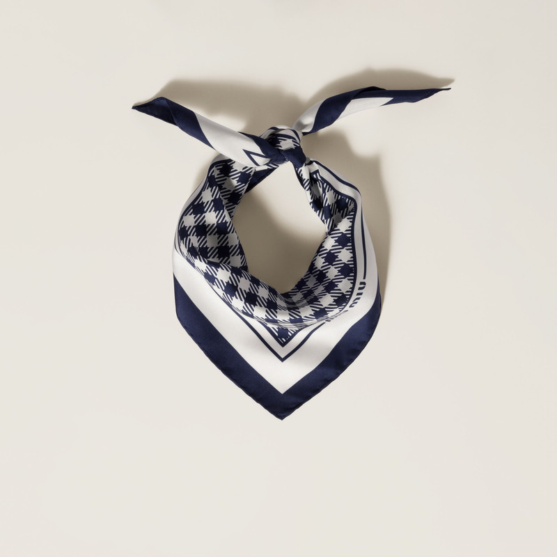 Printed silk twill scarf 1