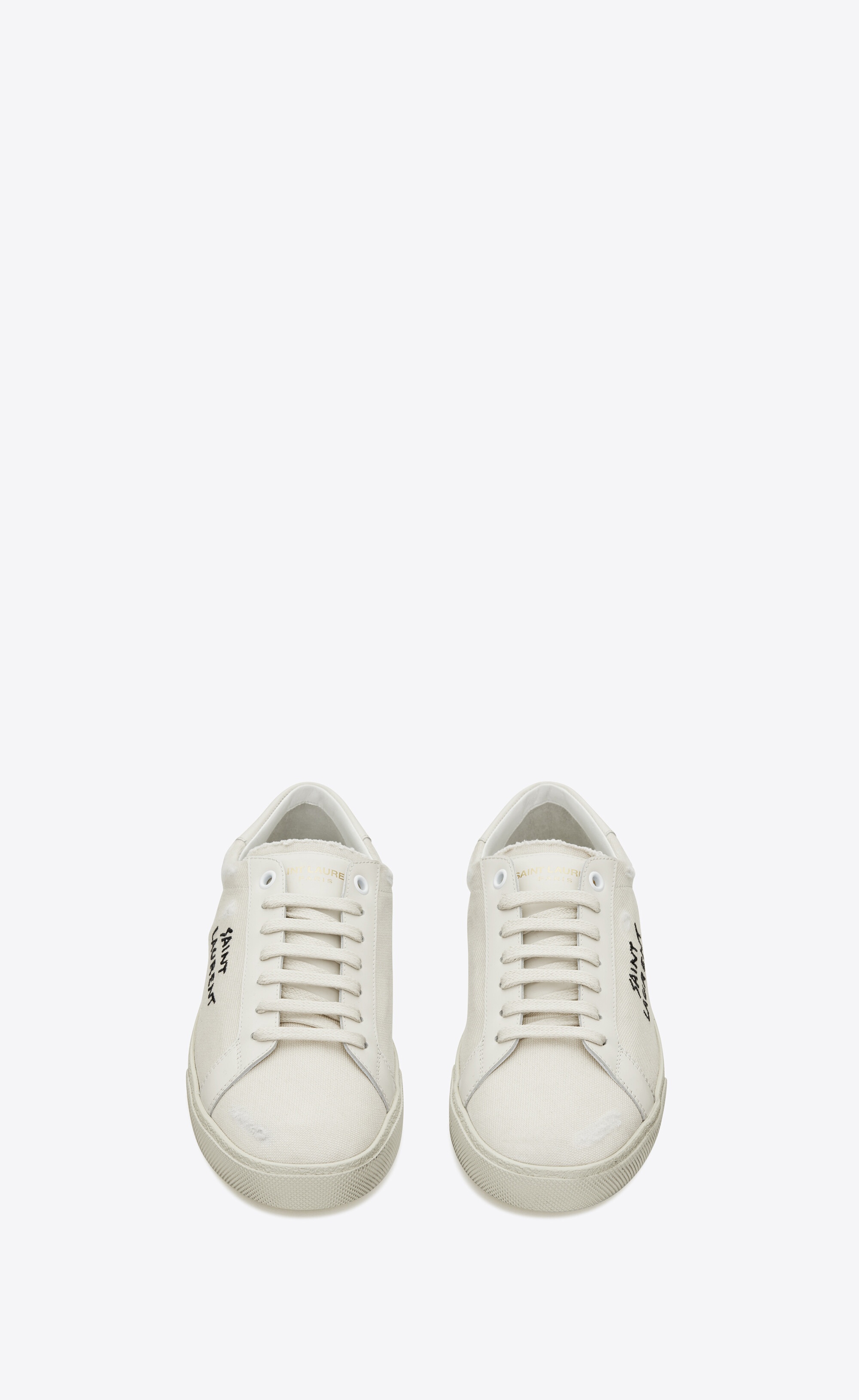 court classic sl/06 embroidered sneakers in canvas and leather