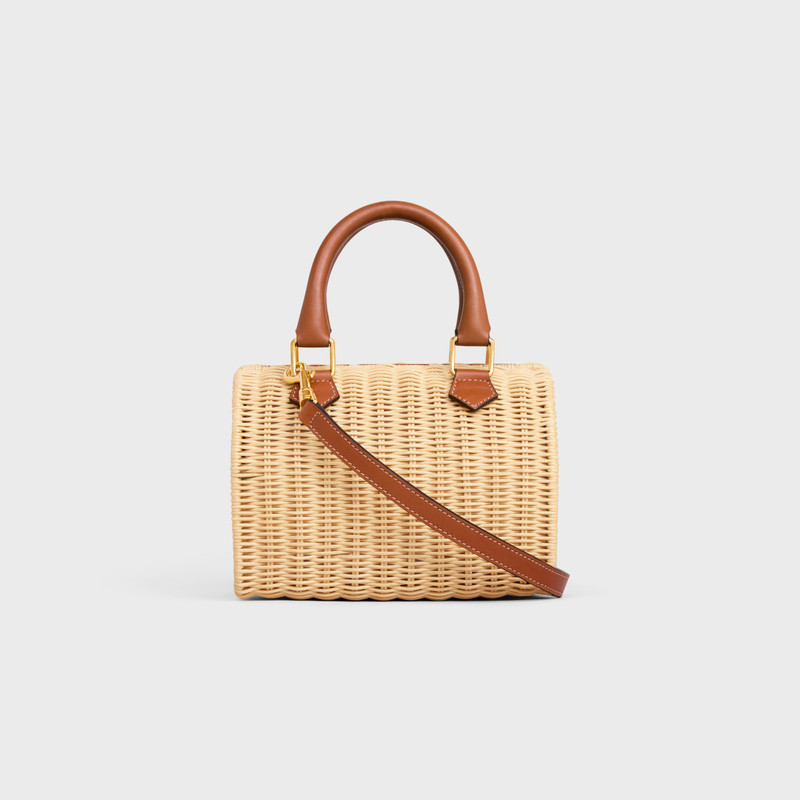 SMALL BOSTON cuir triomphe in WICKER AND CALFSKIN 3