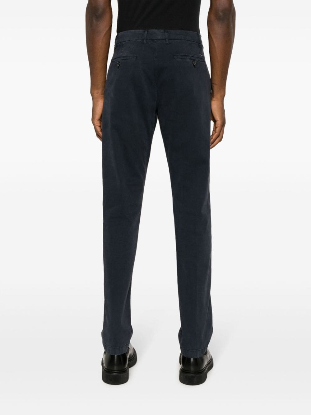 logo-charm cotton chinos - 4