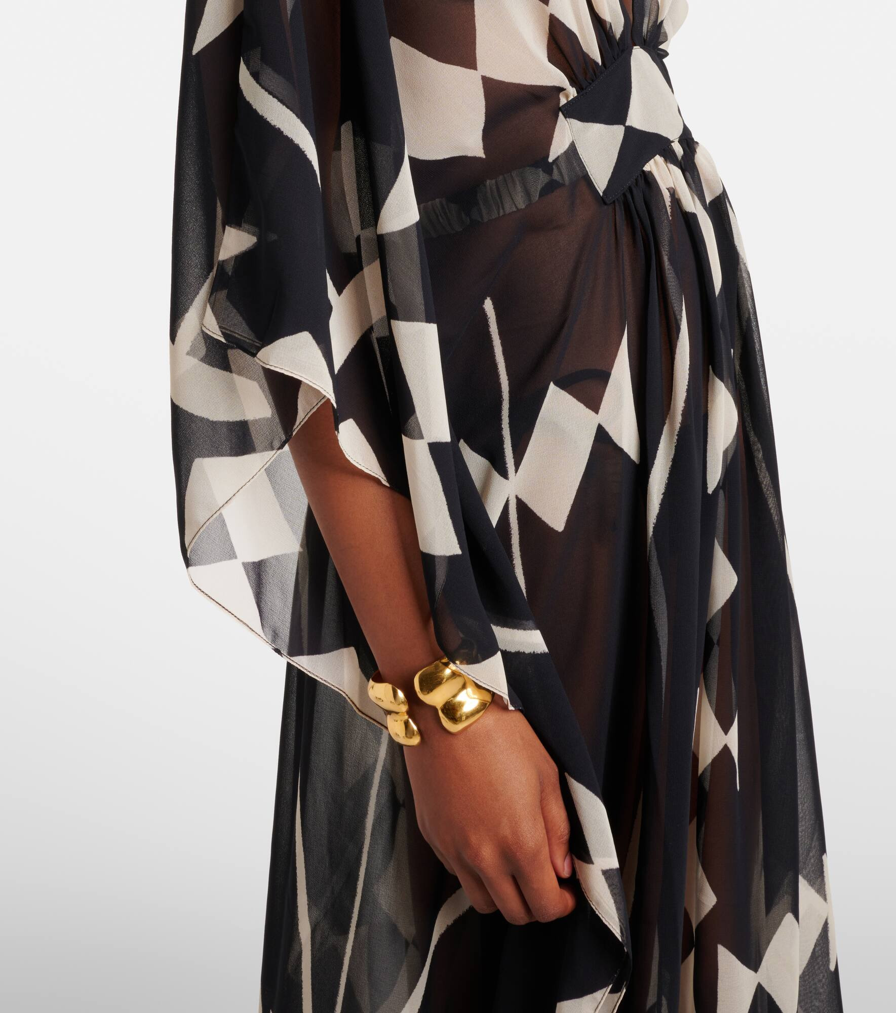 Printed georgette maxi dress - 5