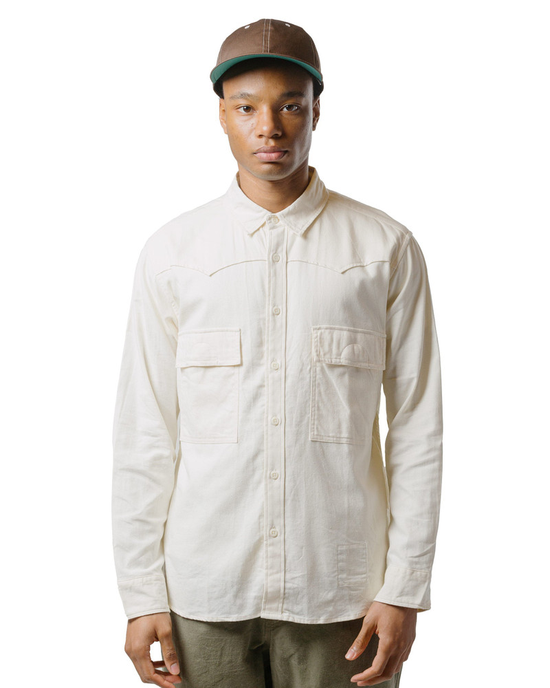 nonnative Explorer Shirt Cotton Silk Nep Twill Off White outlook