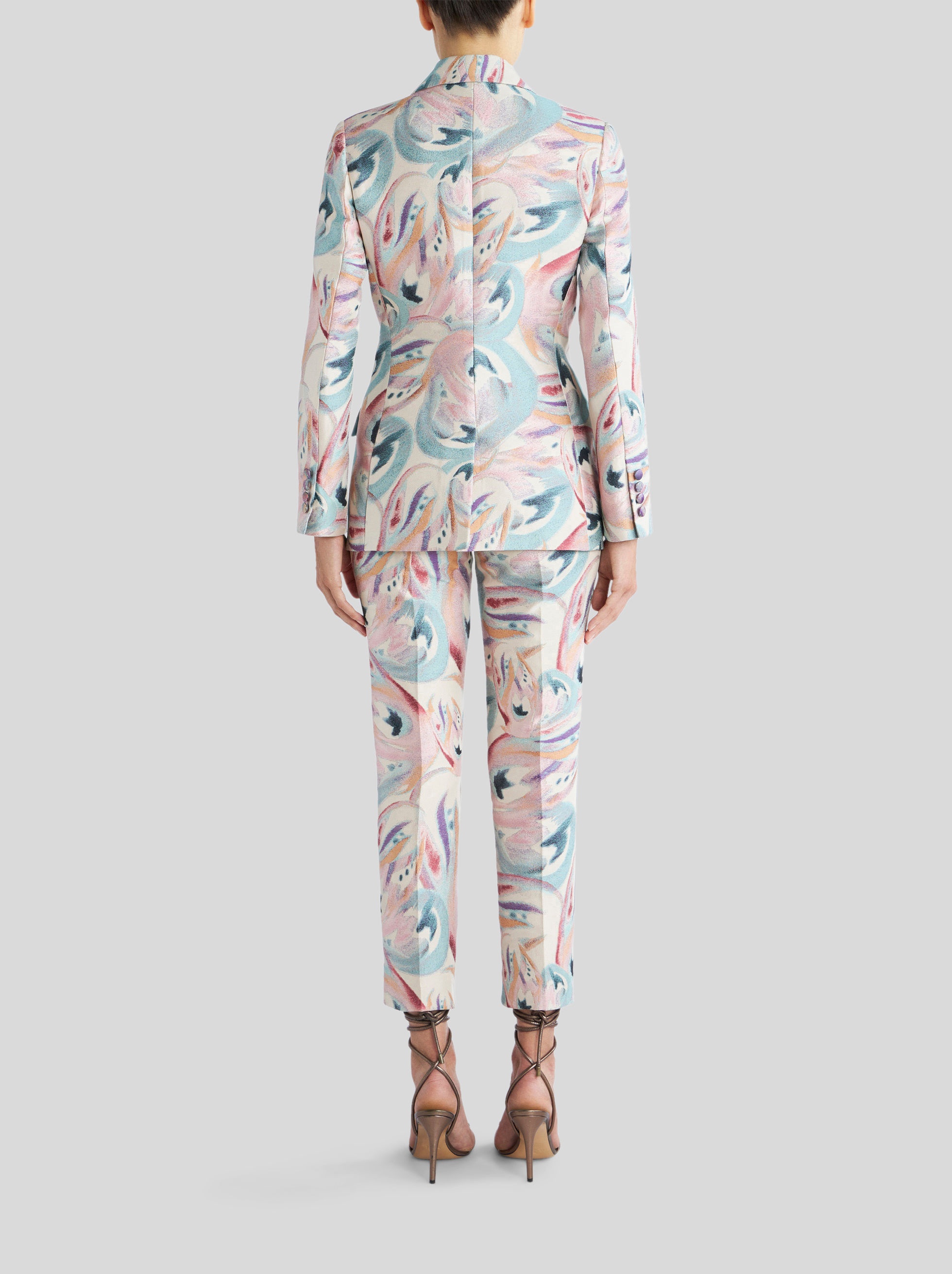 TAILORED JACQUARD JACKET WITH BUTTERFLIES - 4