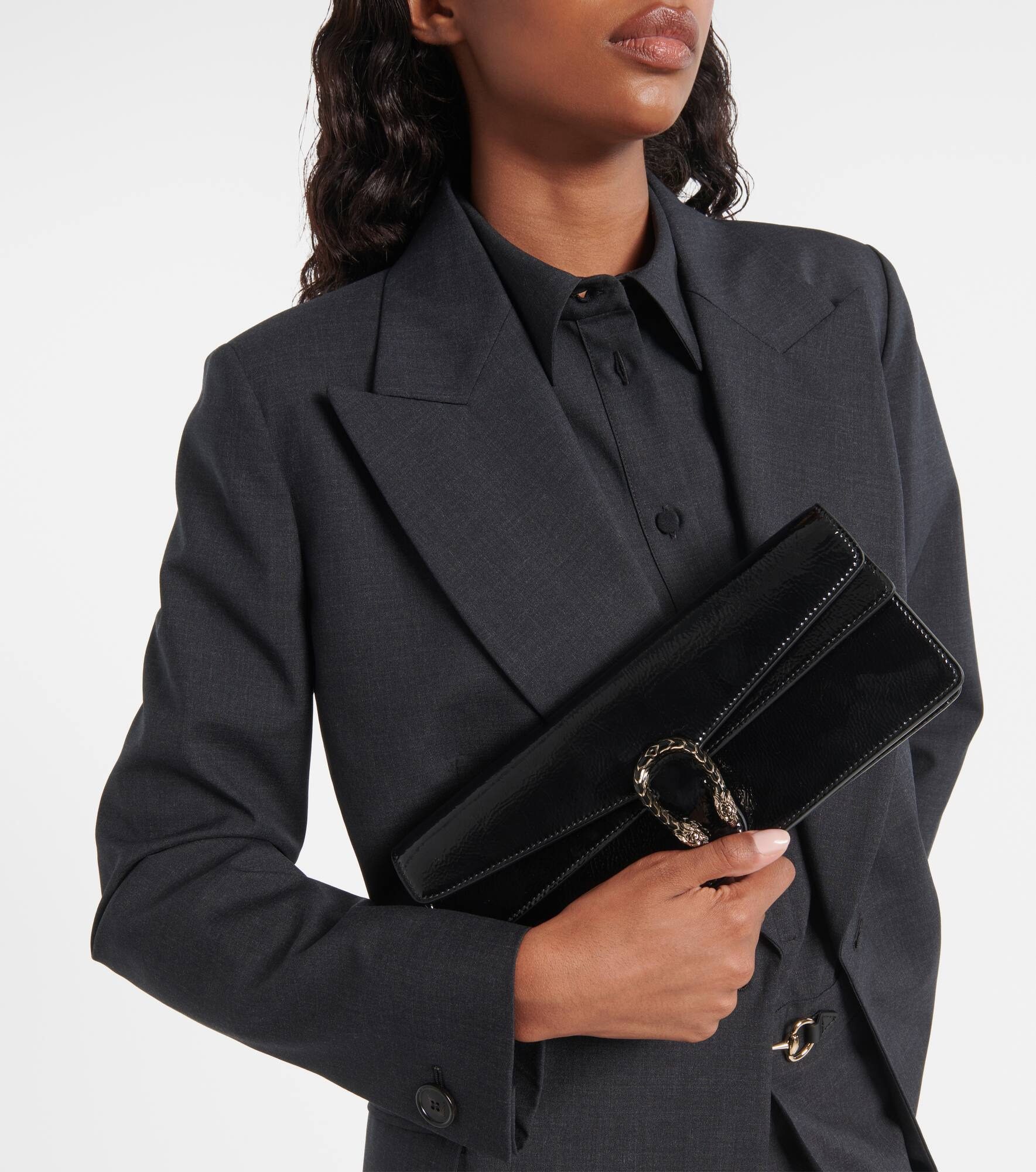Dionysus patent leather clutch - 7