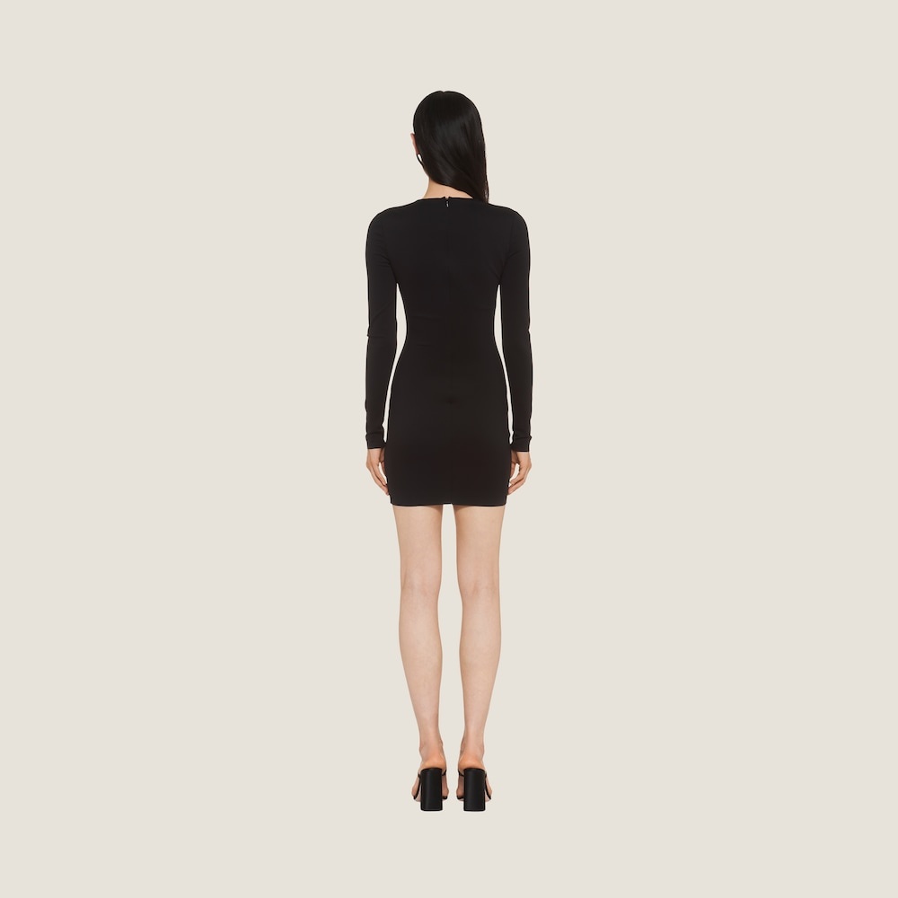 【MIU MIU】 Stretch jersey mini-dress MIU MIU Logo-Print Stretch-Jersey Mini Dress | endource