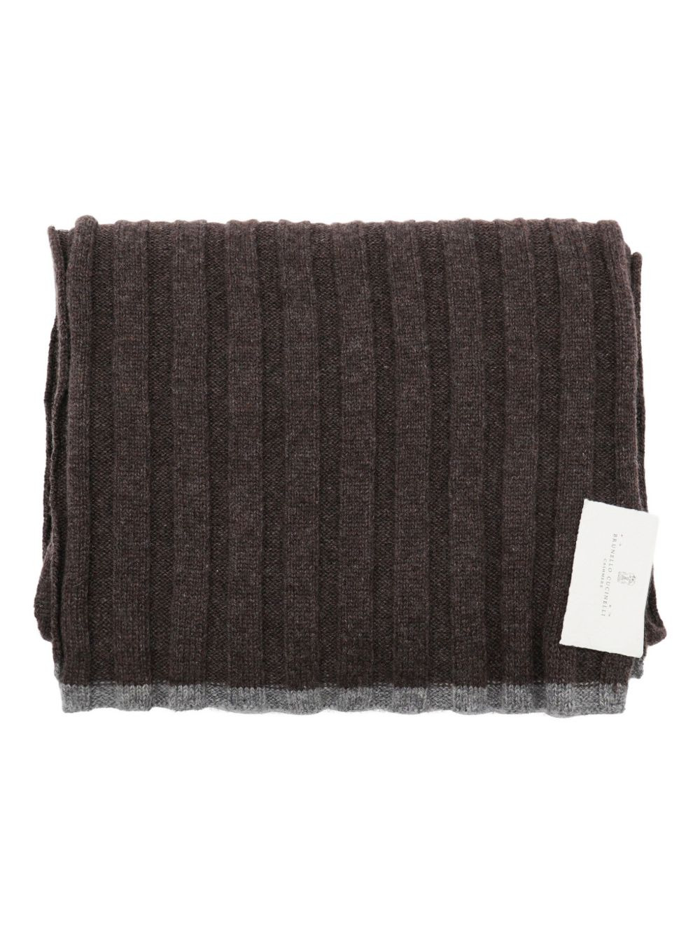 ribbed-knit wool scarf - 1