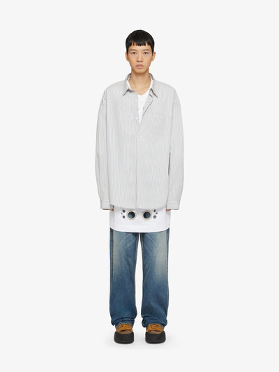 Givenchy OVERSIZED ASYMMETRICAL SHIRT IN COTTON WITH STRIPES outlook