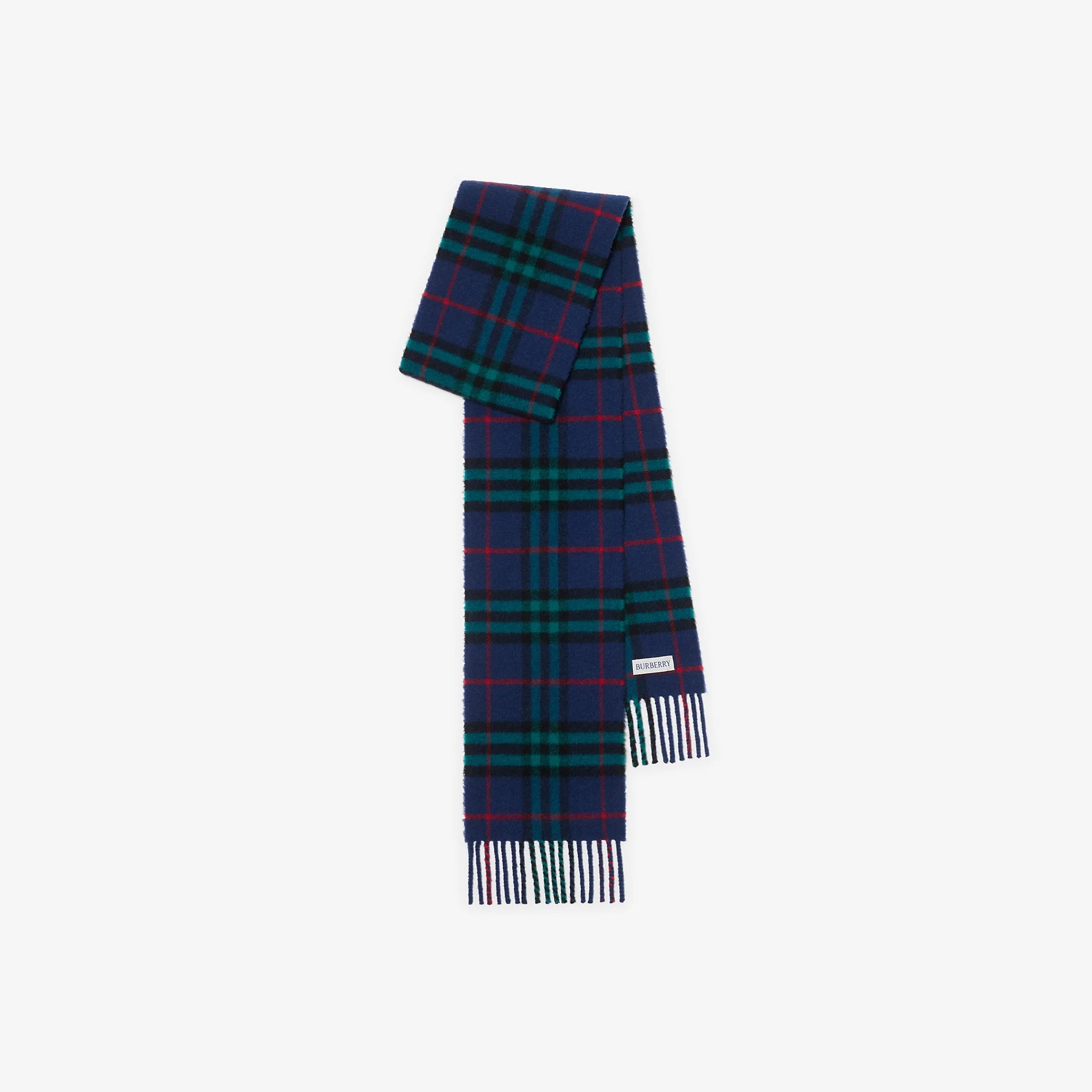 Narrow Check Cashmere Scarf - 1