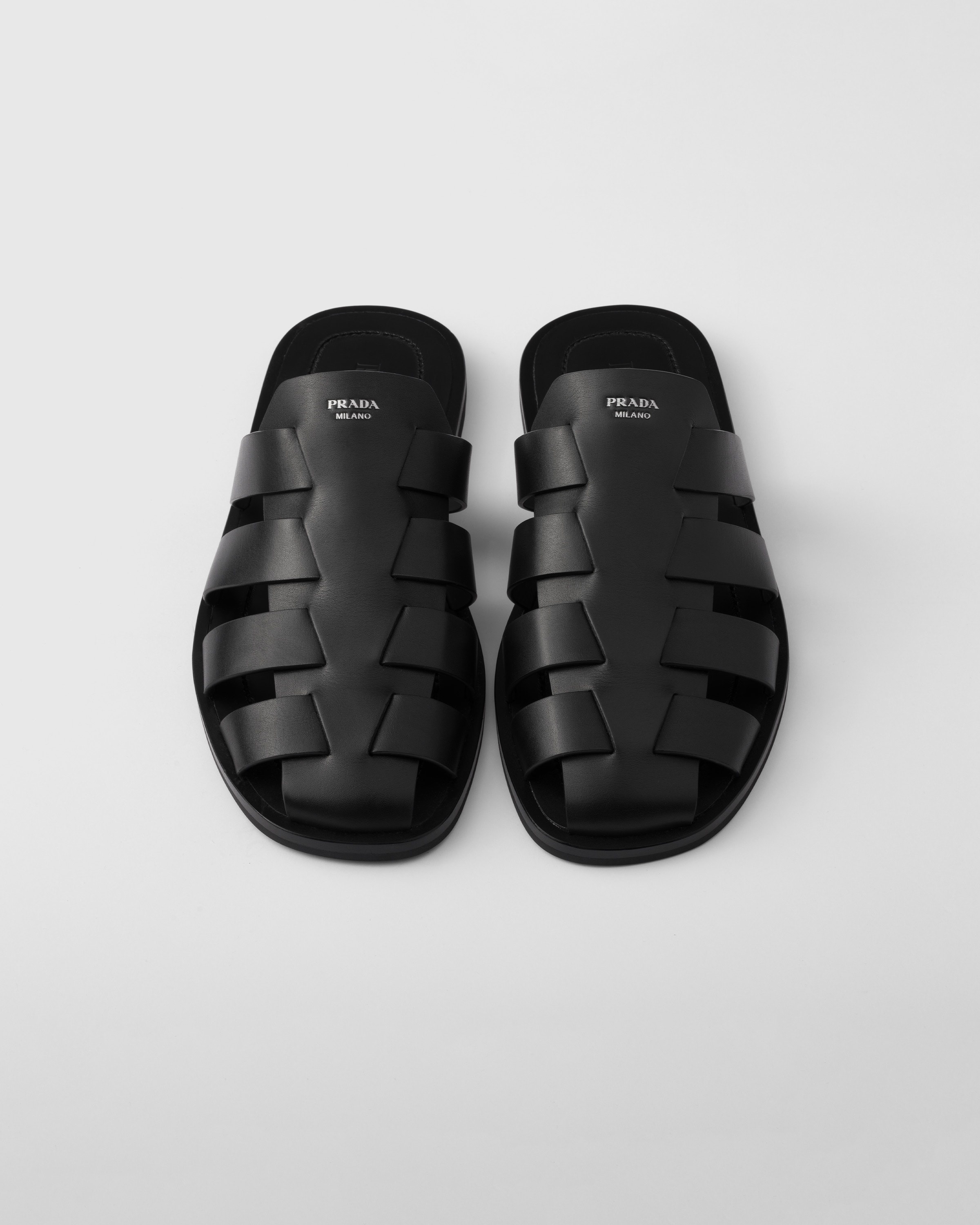 Leather fisherman mules - 4