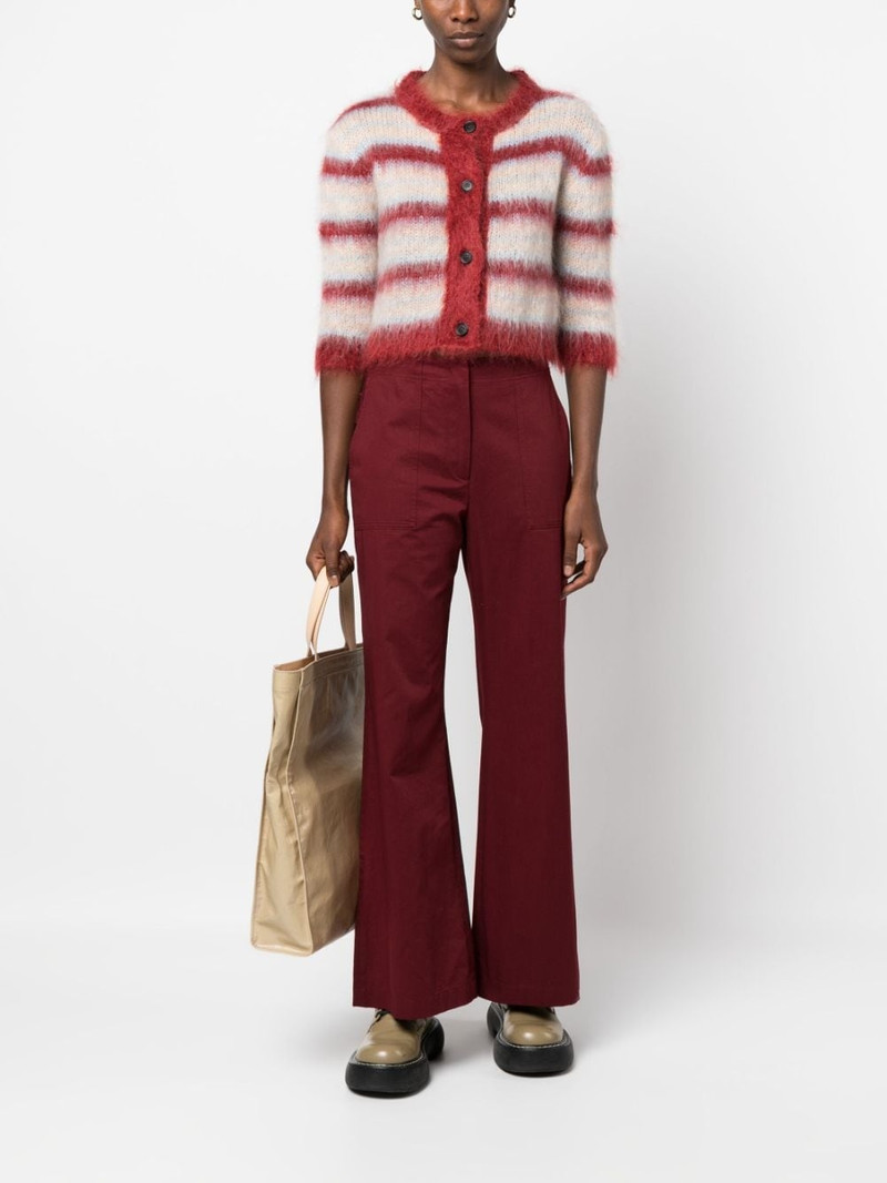 Marni striped button-up cardigan outlook